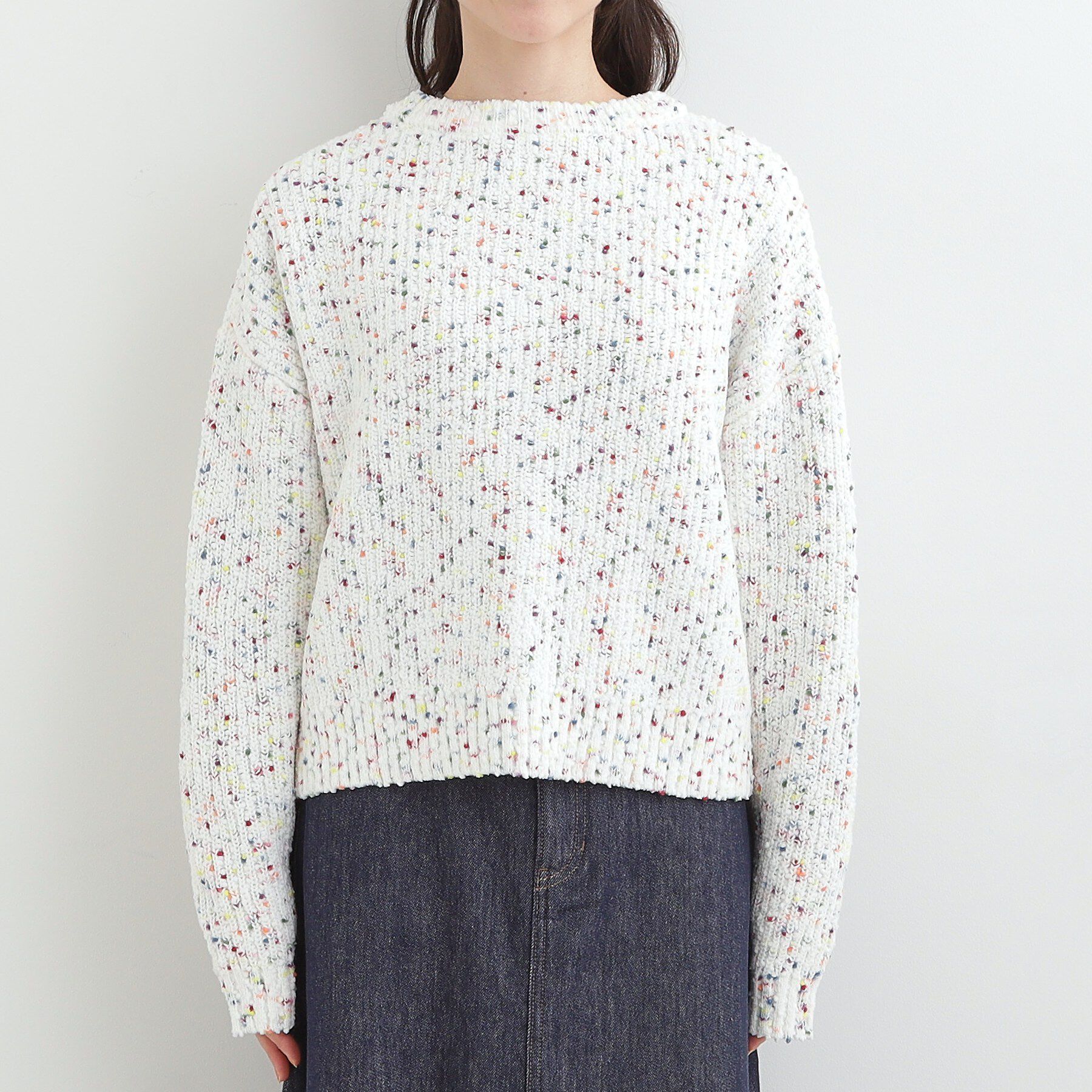 SHOO･LA･RUE「【洗濯機可/前後2WAY】ぽこぽこニットカーディガン」|カーディガン|