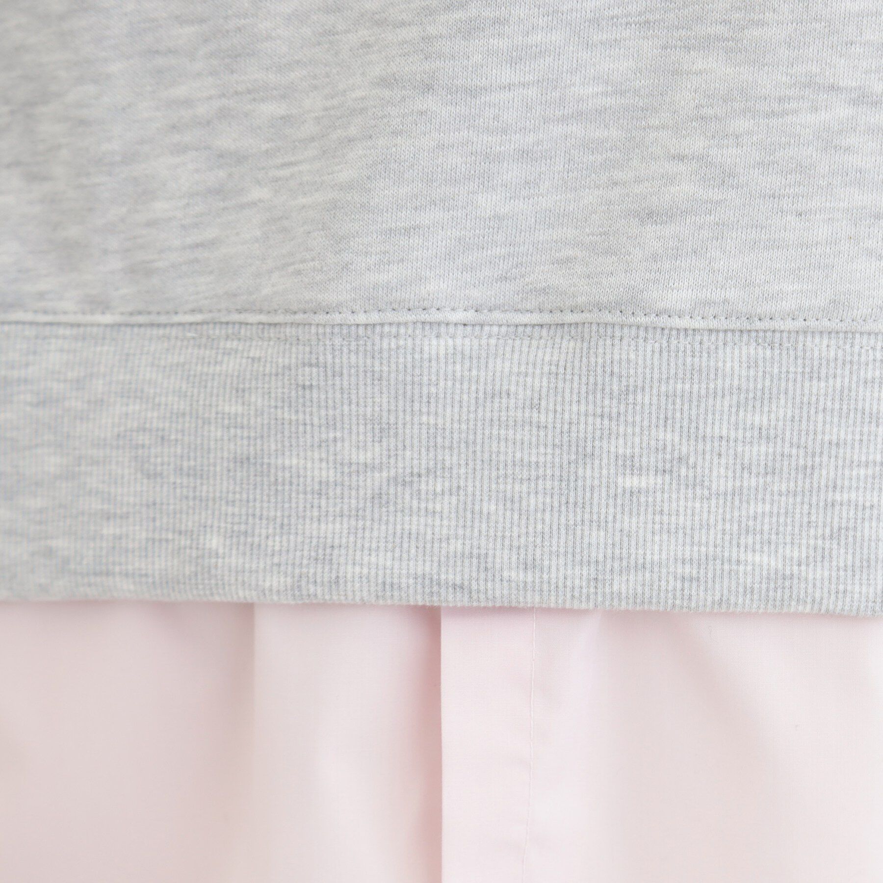 SHOO･LA･RUE「【洗濯機可】1枚でサマ見え シャツレイヤード風 スウェット」|パーカー|