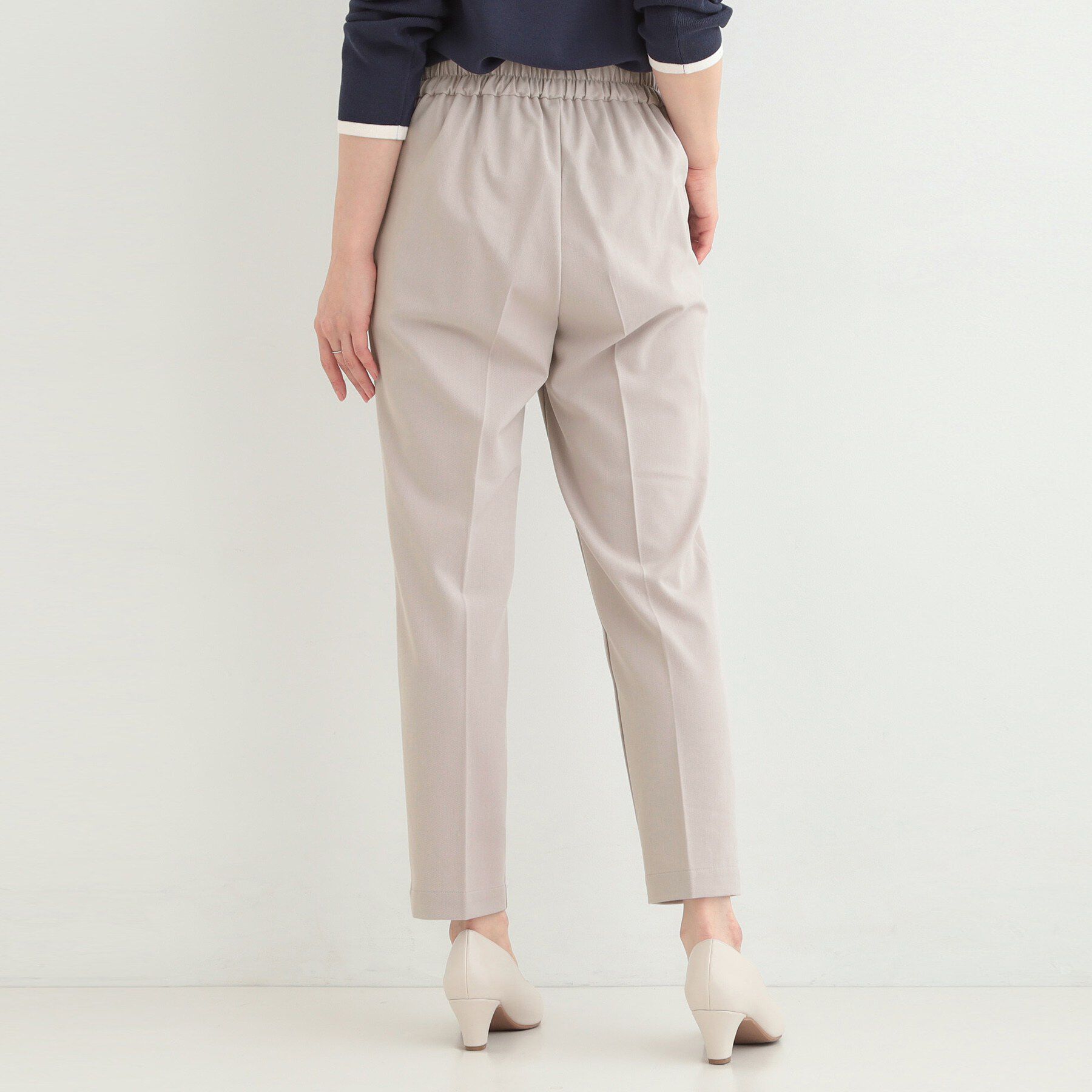 SHOO･LA･RUE「【洗濯機可/S-LL】ベルト風デザインがアクセント きれい見えテーパードパンツ」|その他|