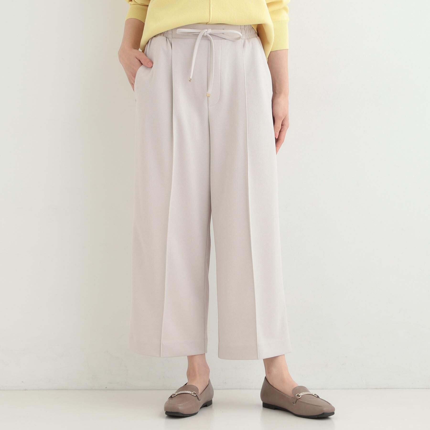 SHOO･LA･RUE「【高レビュー/S-LL/着丈選べる/洗濯後しわになりにくい】スマートに見えるイージーワイドパンツ」|その他|