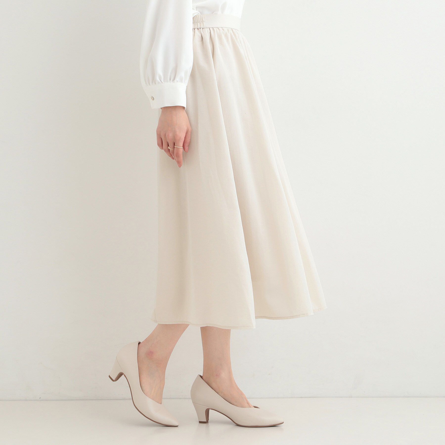 SHOO･LA･RUE「ふんわり女性らしさあふれる ギャザーフレアスカート」|スカート|