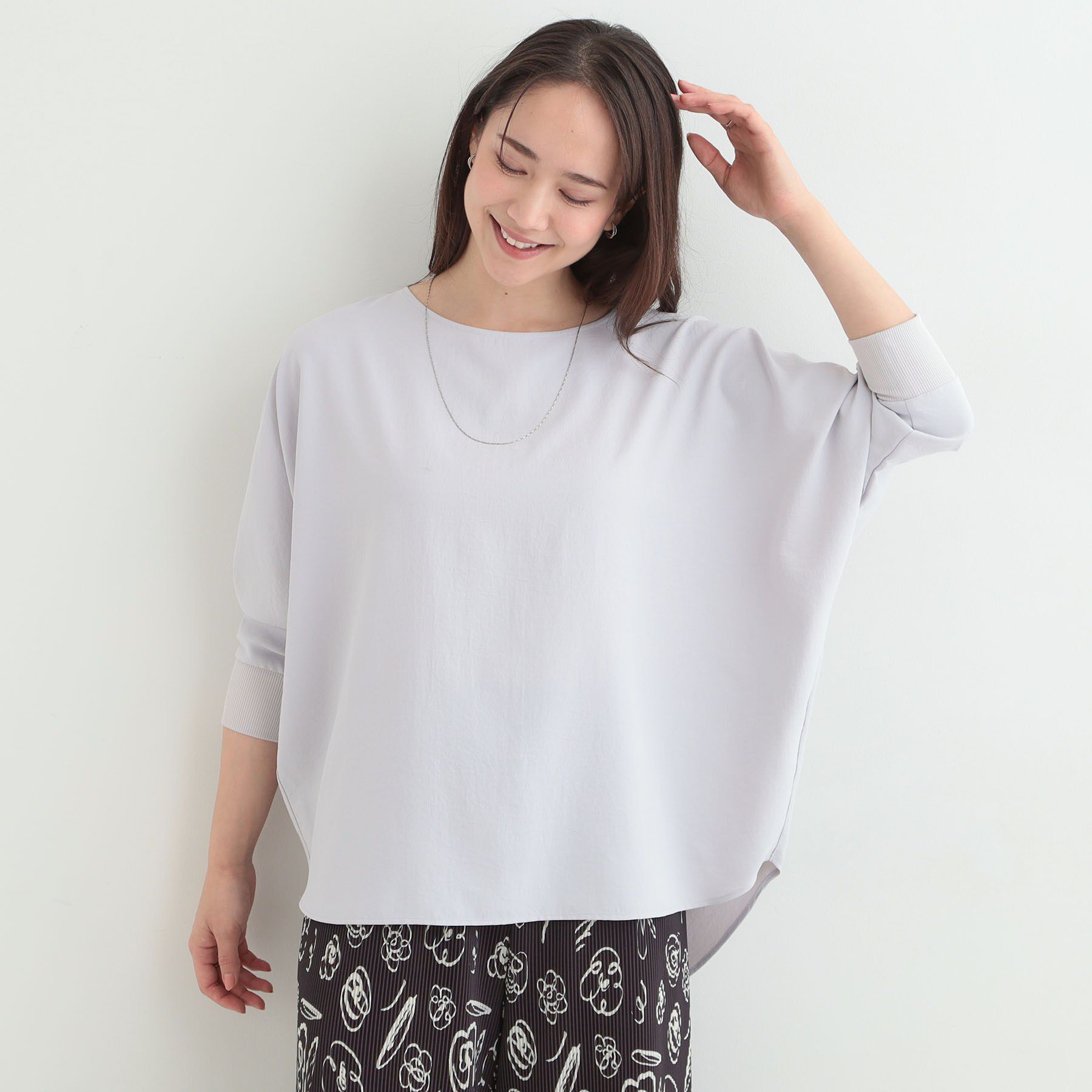 SHOO･LA･RUE「【着丈選べる/体型カバー/洗濯機可】さらさらとろん ドルマンブラウス」|シャツ・ブラウス|