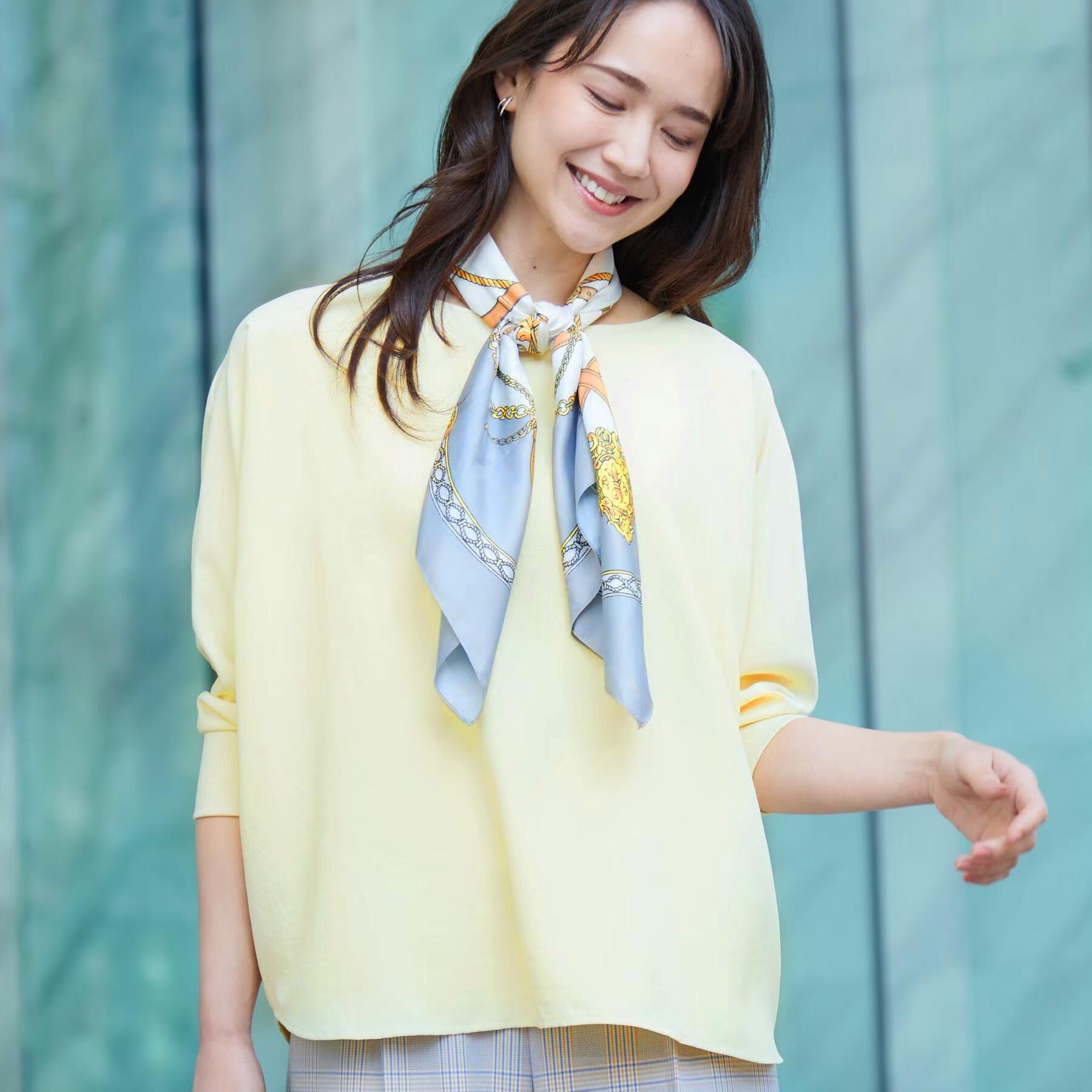 SHOO･LA･RUE「【着丈選べる/体型カバー/洗濯機可】さらさらとろん ドルマンブラウス」|シャツ・ブラウス|