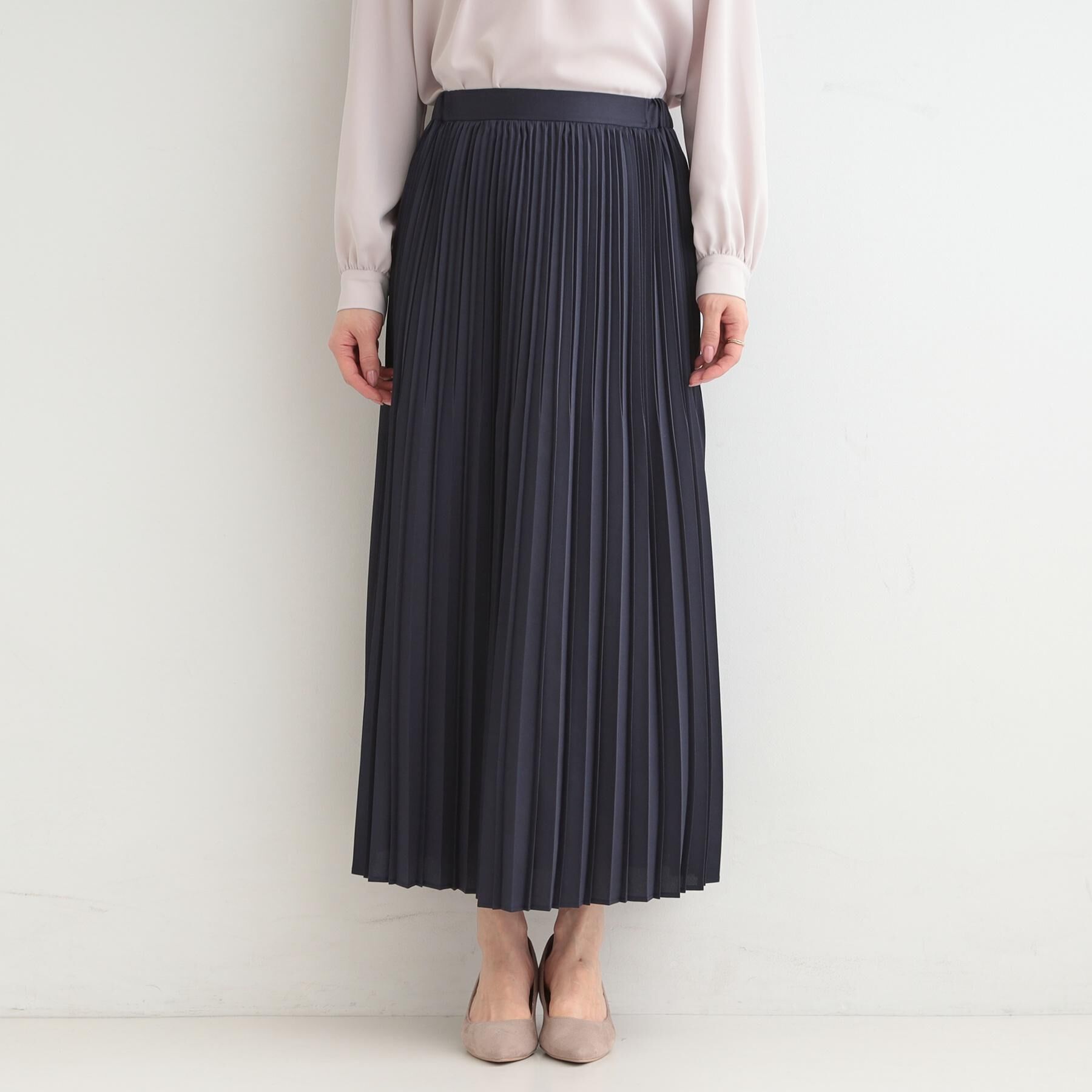 SHOO･LA･RUE「【着丈選べる】微ラメプリーツスカート」|スカート|