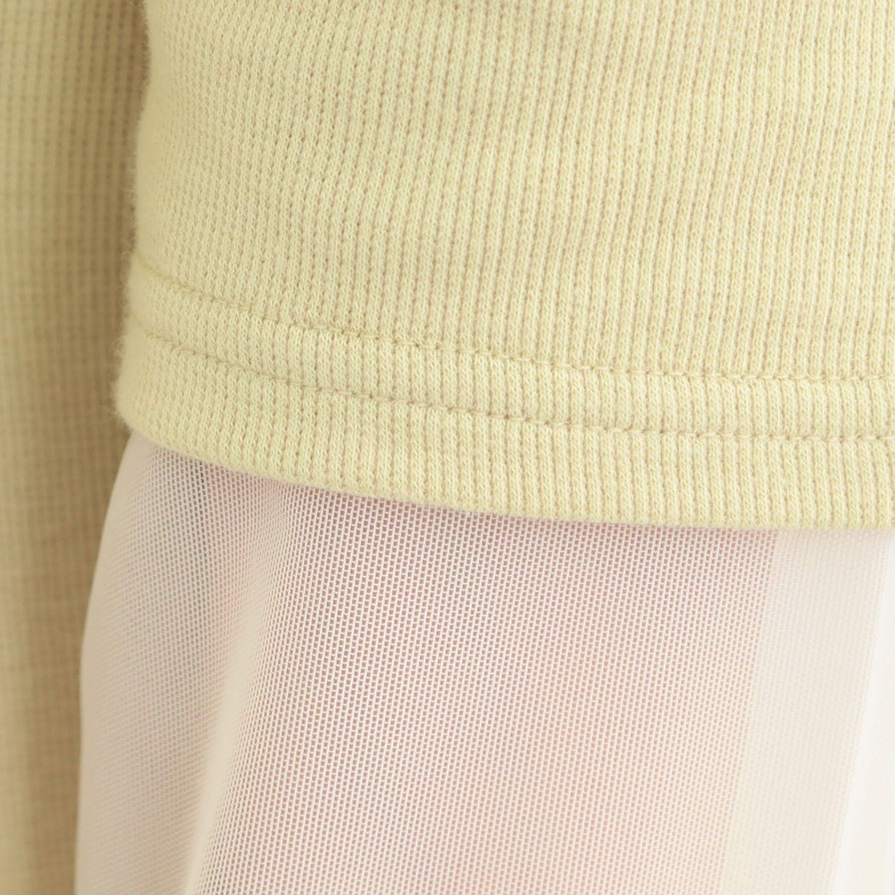 SHOO･LA･RUE「【S-LL】レイヤードスタイルに チュール切替ロンT」|Tシャツ・カットソー|