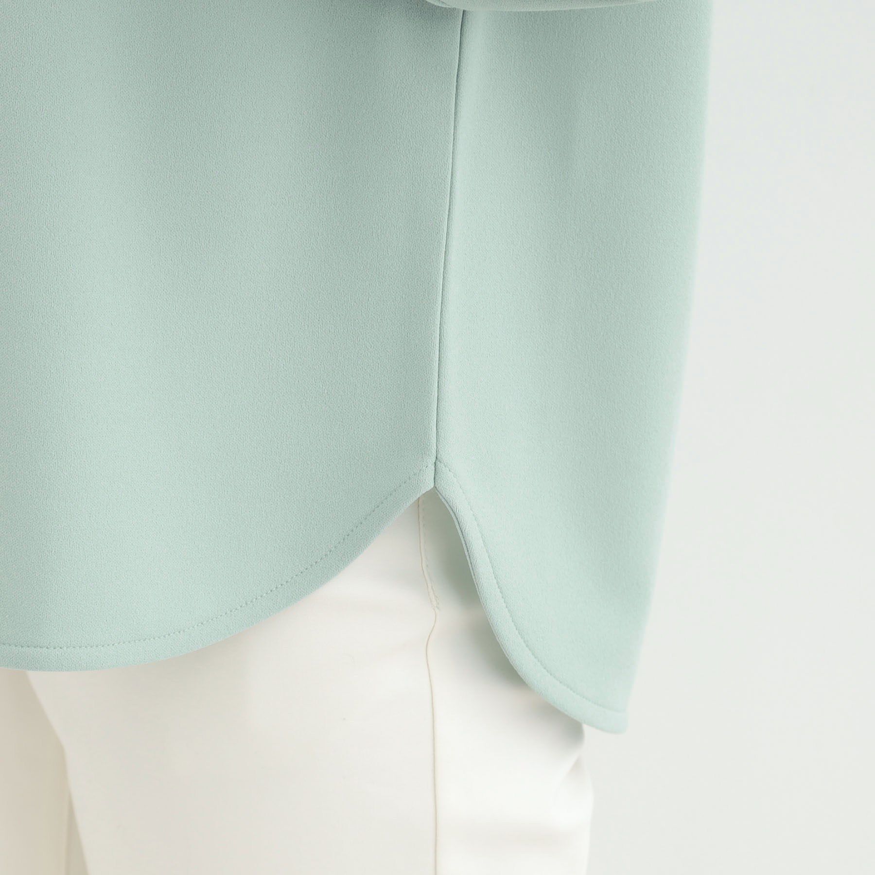 SHOO･LA･RUE「【2点セット/7分袖/S-LL】ランタンスリーブで女性らしい インせず着られる ネックレス付きブラウ」|シャツ・ブラウス|