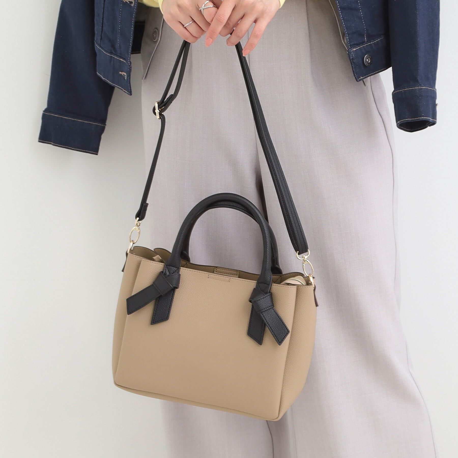 SHOO･LA･RUE「ハンドルリボンデザイントートバッグ」|トートバッグ|
