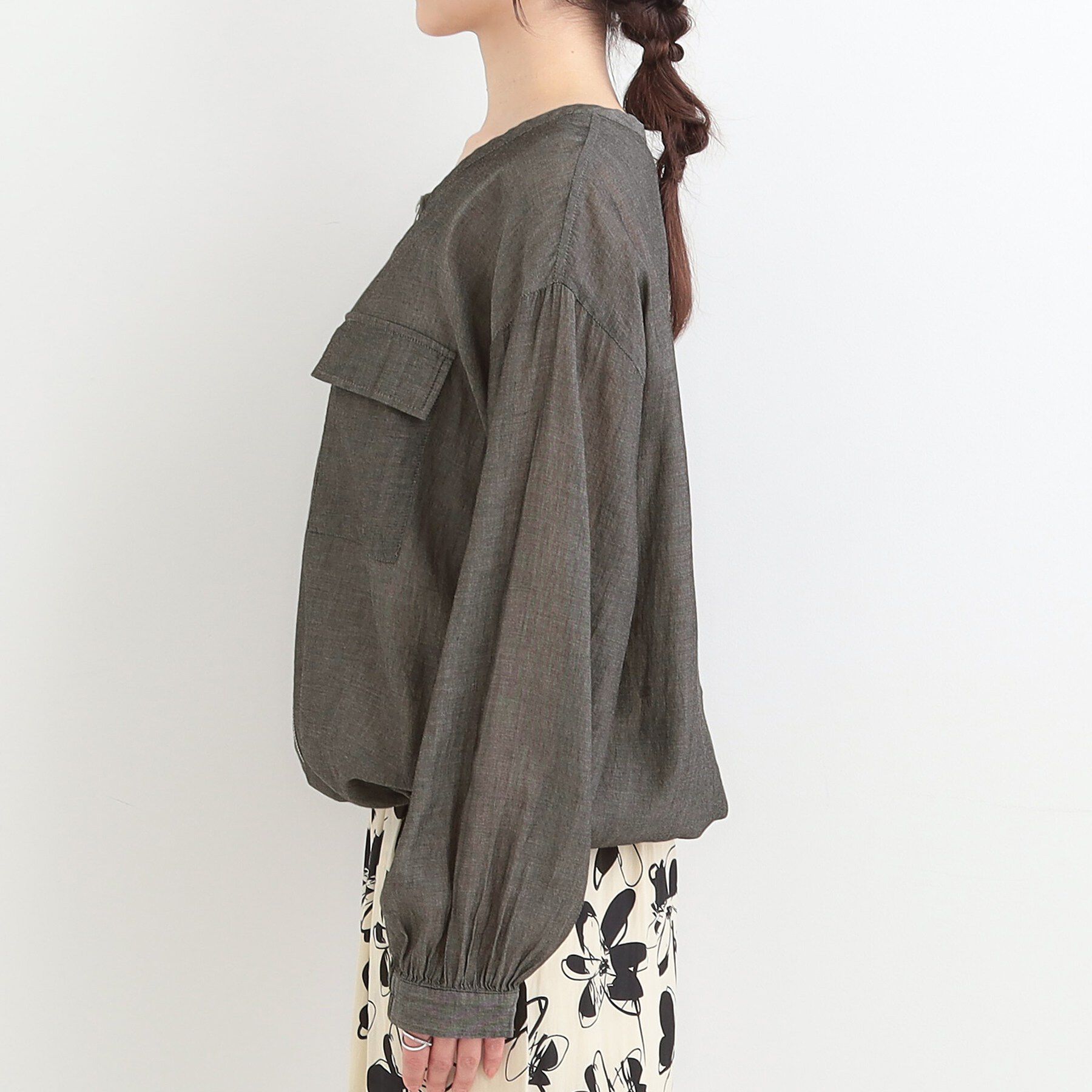 SHOO･LA･RUE「【S-LL】優しく透ける シアーデニムブルゾン」|デニムジャケット|