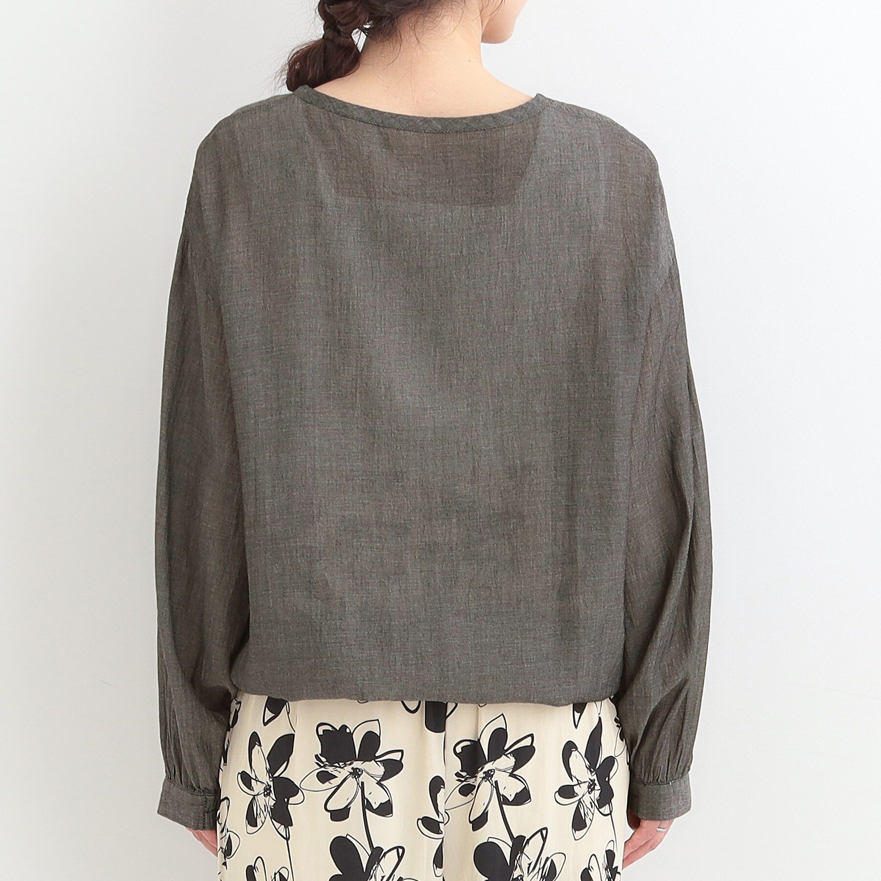 SHOO･LA･RUE「【S-LL】優しく透ける シアーデニムブルゾン」|デニムジャケット|