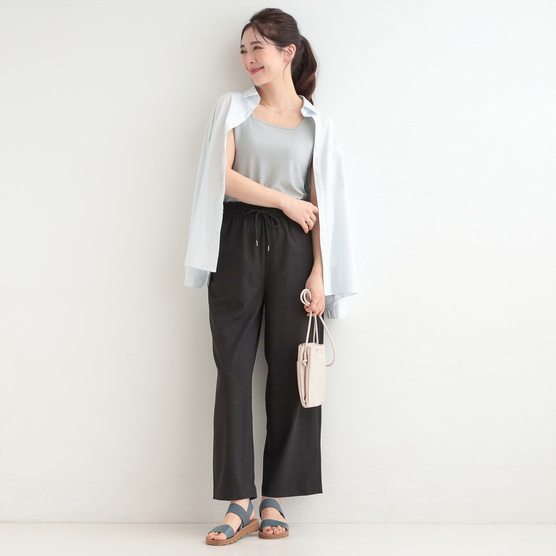 SHOO･LA･RUE「【前後2WAY/洗濯機可/S-LL】コーデのさりげないアクセントに　きらきらラメタンク」|キャミソール|