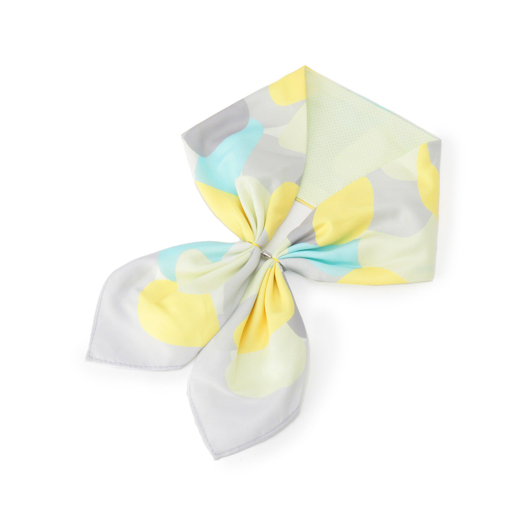 SHOO･LA･RUE「【接触冷感／UVカット】ひんやりワンタッチスカーフ」|バンダナ・スカーフ|イエロー(432)