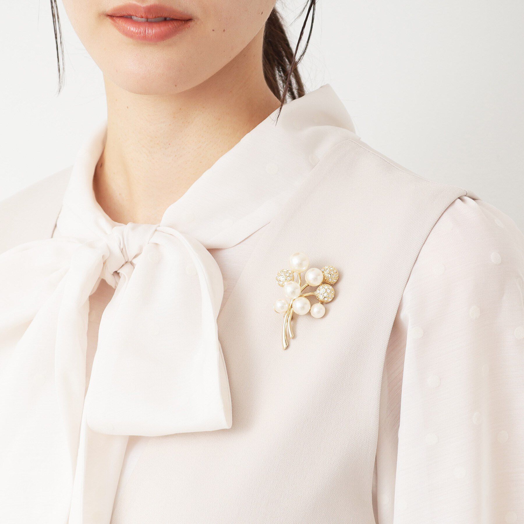 Dessin「【入卒／セレモニー】パール調ブーケブローチ」|ブローチ・コサージュ|