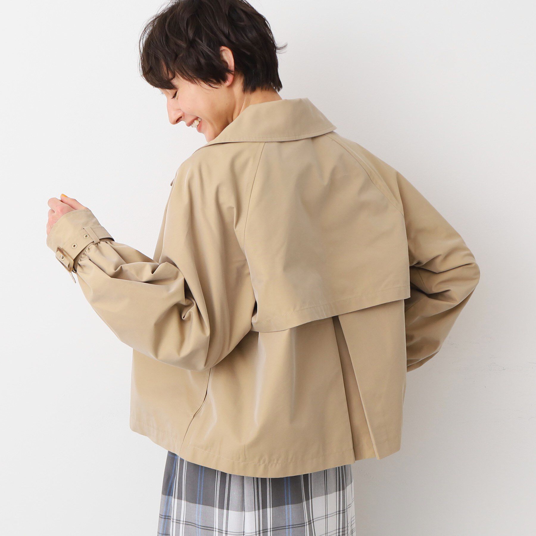 Dessin「【洗える】ショートトレンチジャケット」|テーラードジャケット|