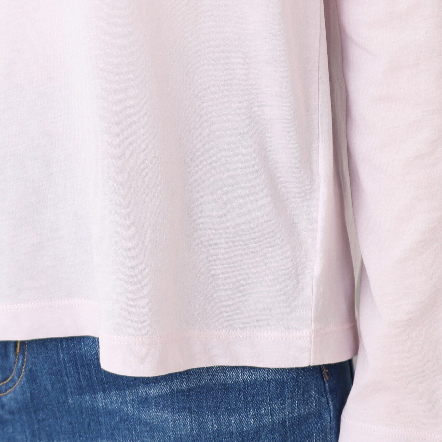 Dessin「【洗える】クルーネックシースルーロンT」|Tシャツ・カットソー|