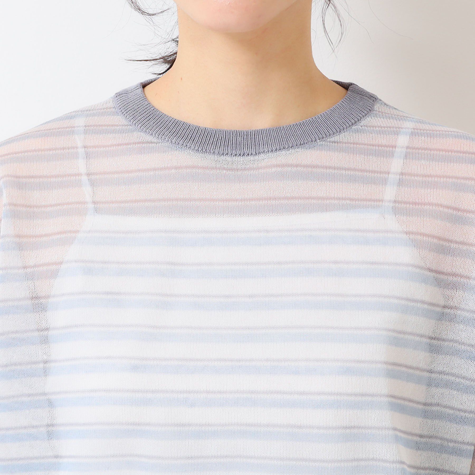 Dessin「【洗える】シアーカラ―ボーダーニット（S～L）」|ニット・セーター|