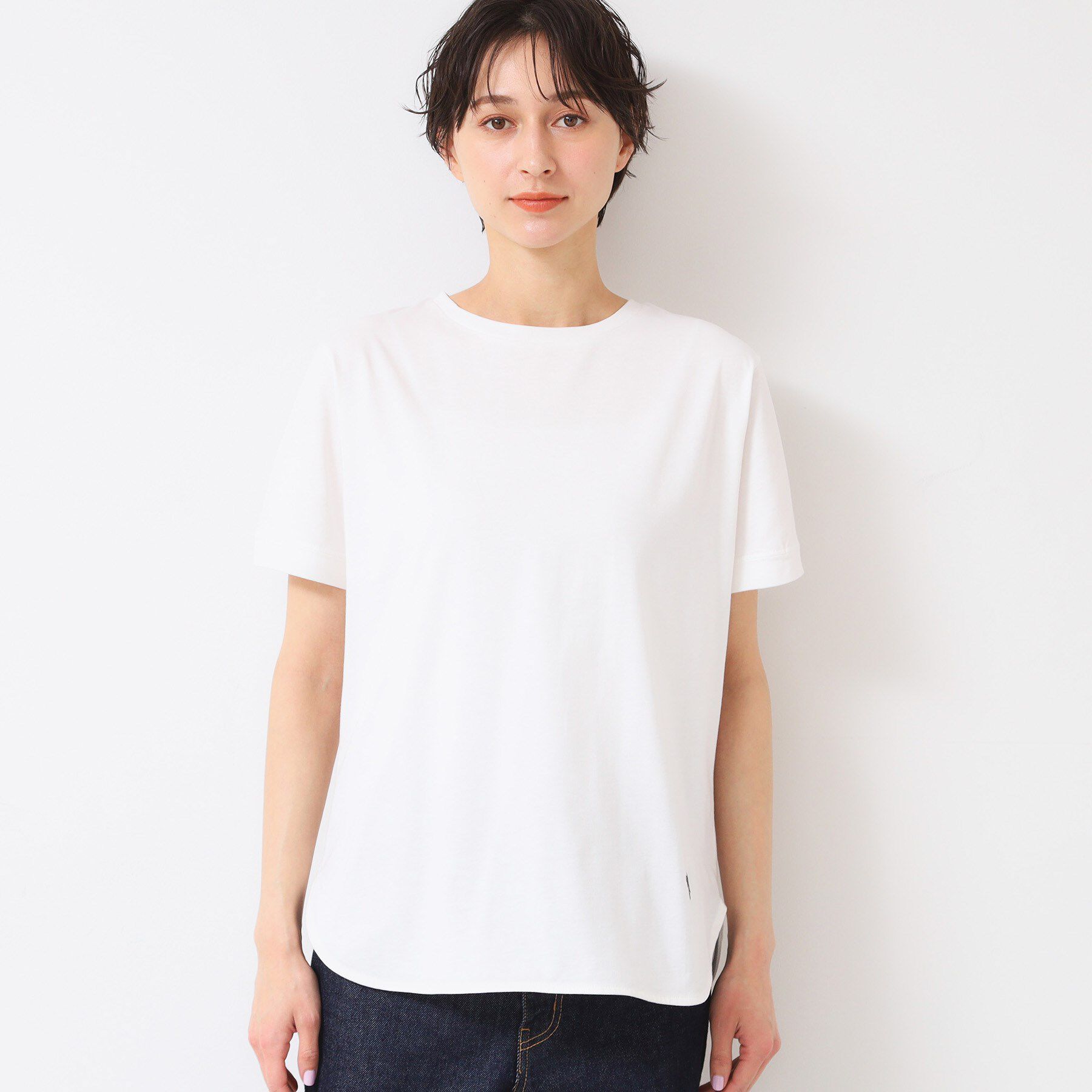 Dessin「【レイヤード・1枚着・プチプラ】シャツテールTシャツ（XS～L）」|Tシャツ・カットソー|