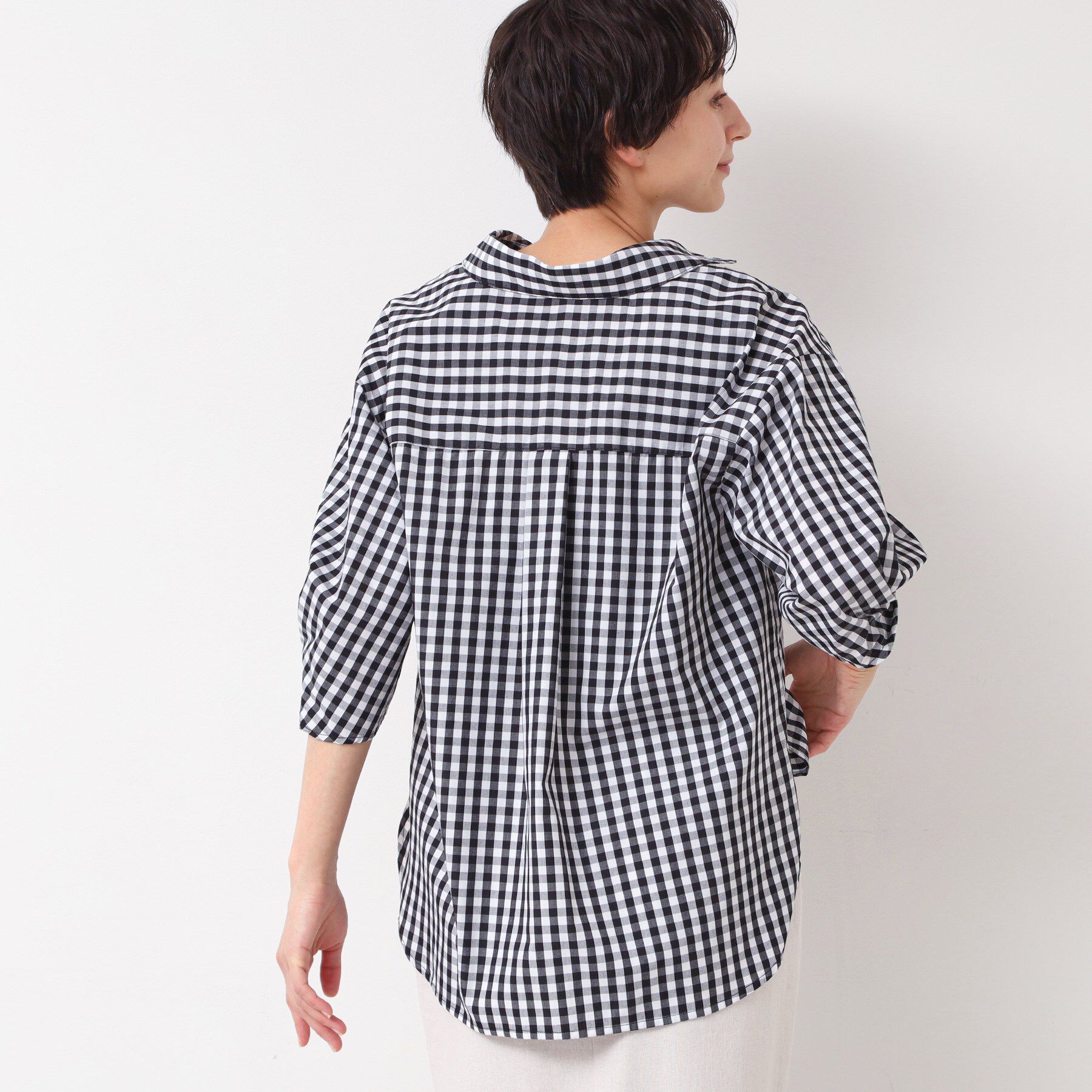 Dessin「【洗える・4サイズ展開】スキッパーシャツブラウス（XS～L）」|シャツ・ブラウス|