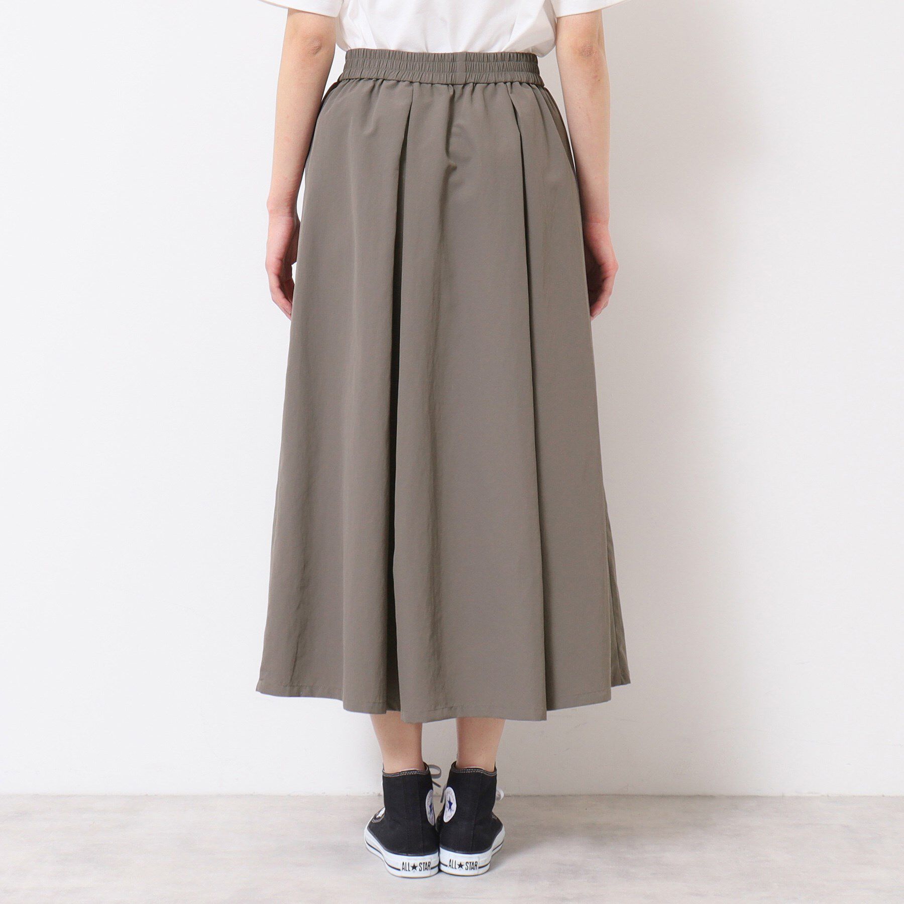 Dessin「【ウエストゴム・洗える】ナイロンフレアスカート」|スカート|