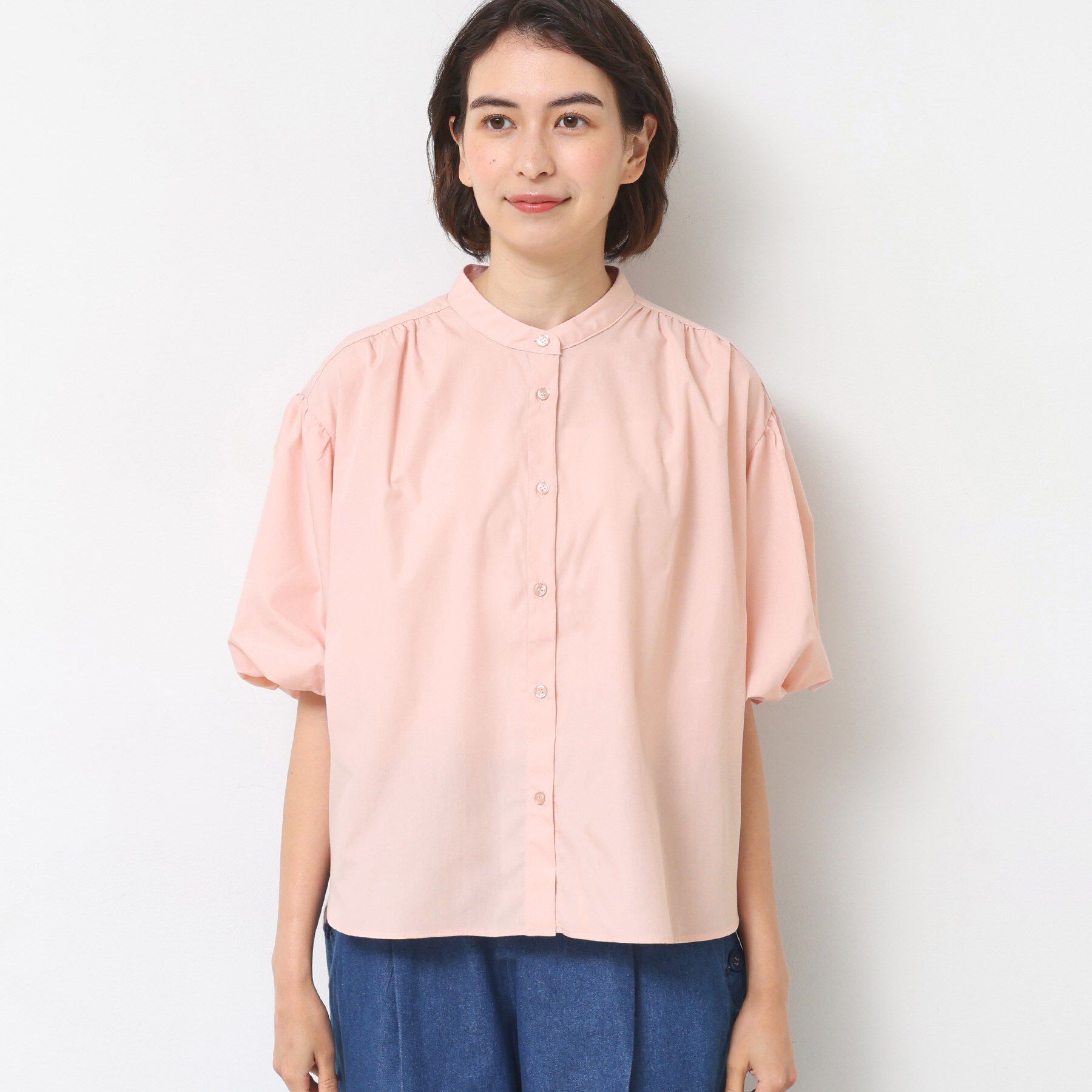 Dessin「【洗える】バルーンスリーブバッグギャザーブラウス」|シャツ・ブラウス|