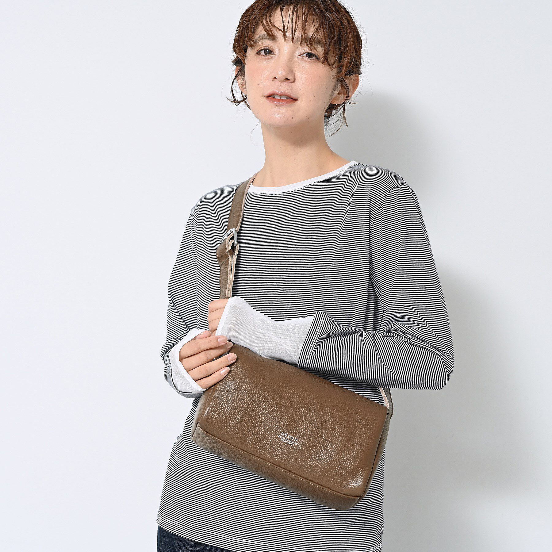 Dessin「本革ミニショルダー」|ショルダー・メッセンジャー|ブラウン(043)