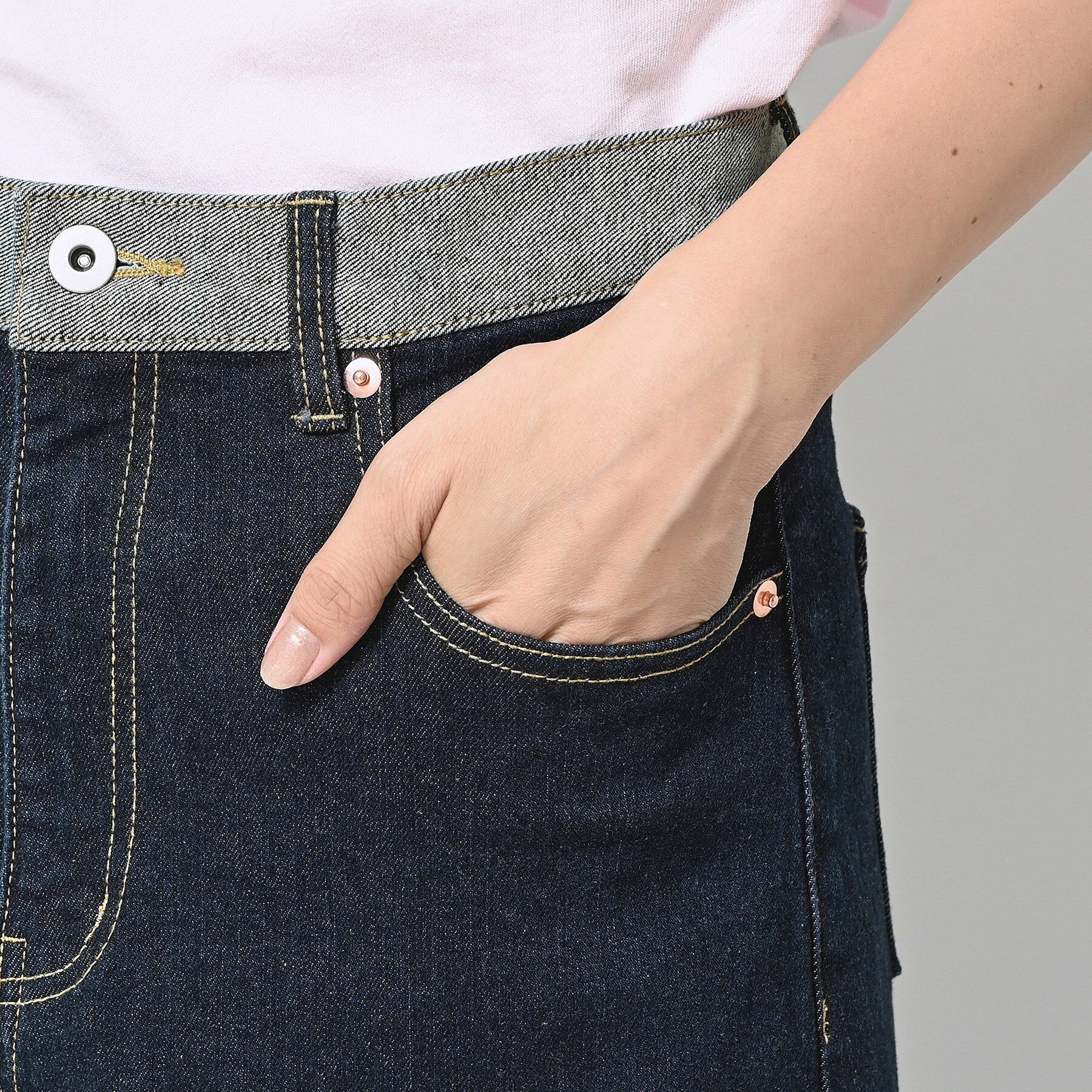 Dessin「【洗える】デニムカーブパンツ」|デニム|