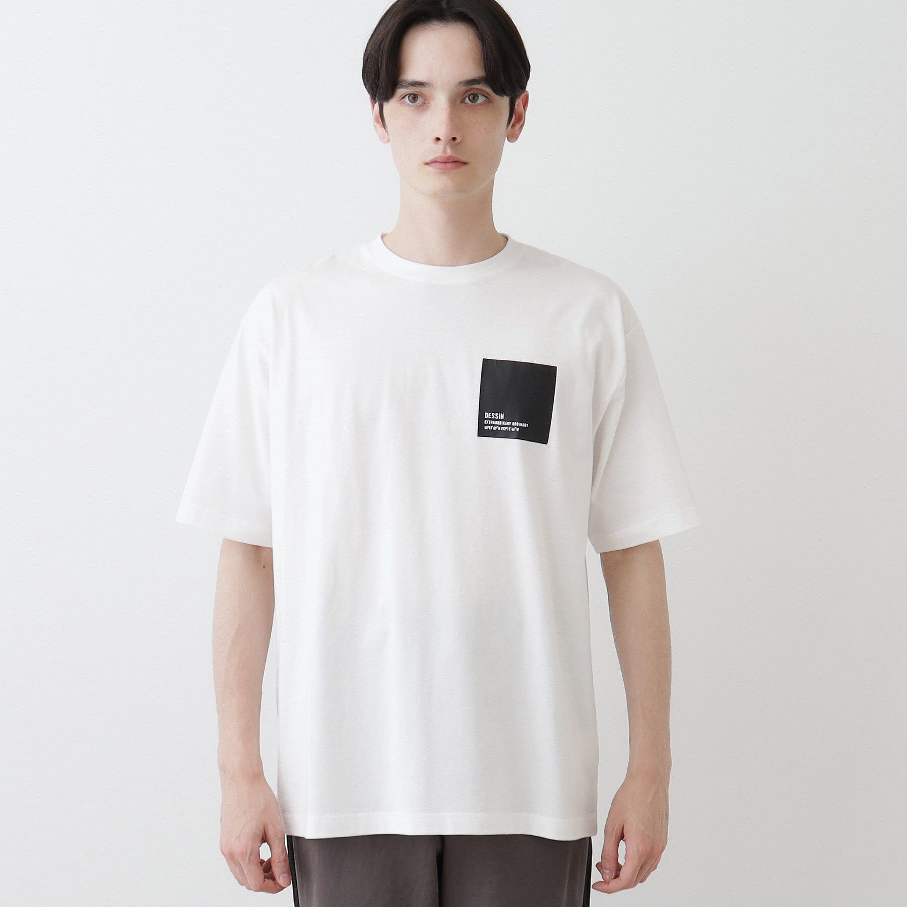 Dessin「【洗える】オーガニックコットンロゴ入り半袖Tシャツ」|Tシャツ・カットソー|