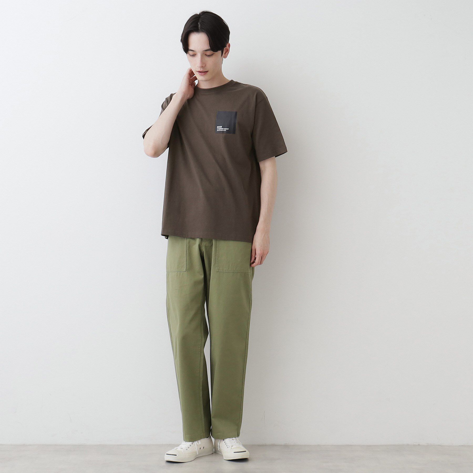 Dessin「【洗える】オーガニックコットンロゴ入り半袖Tシャツ」|Tシャツ・カットソー|