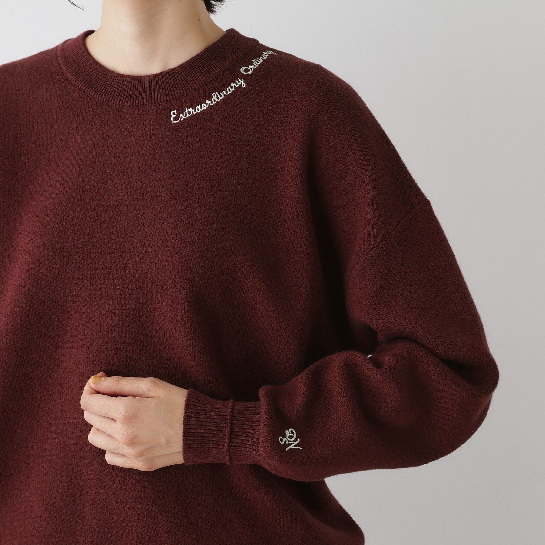 Dessin「【洗える】刺繍入りジャカードニット」|ニット・セーター|