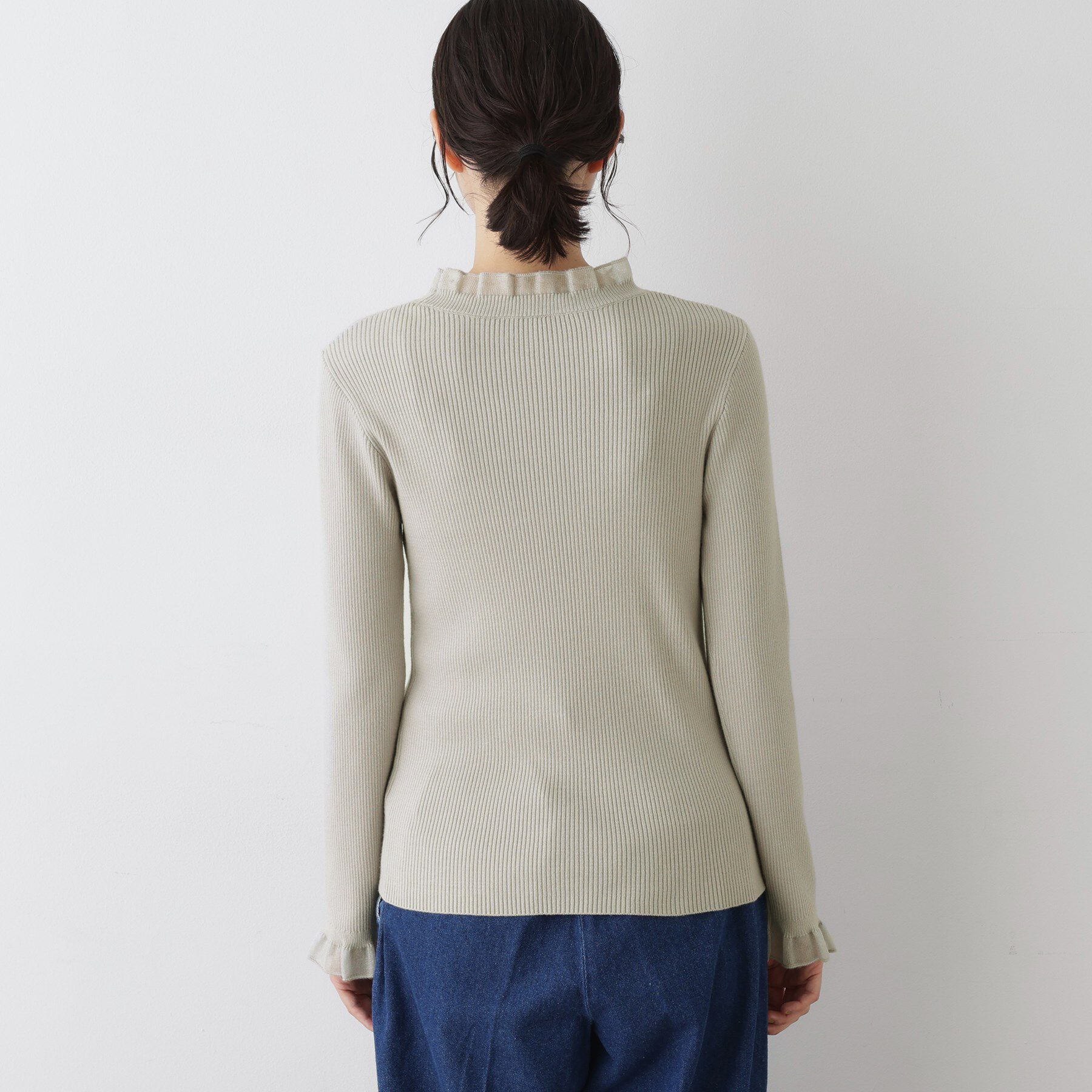 Dessin「【洗える】オーガンジーフリルニット」|ニット・セーター|