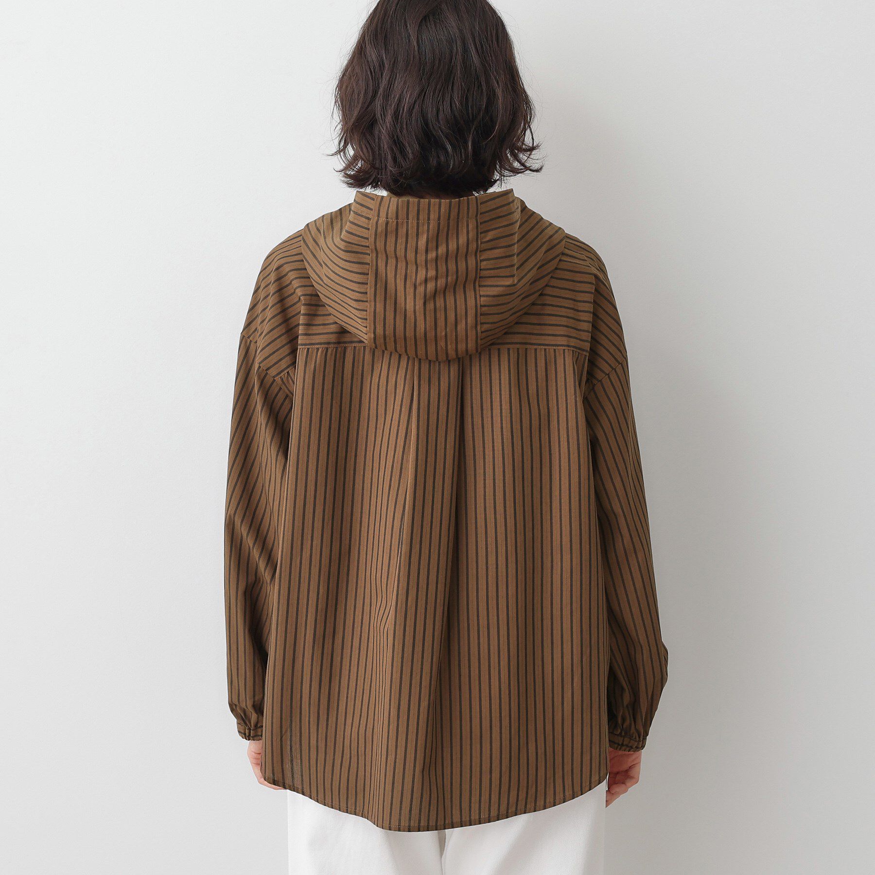 Dessin「【洗える】ストライプフードブラウス」|シャツ・ブラウス|