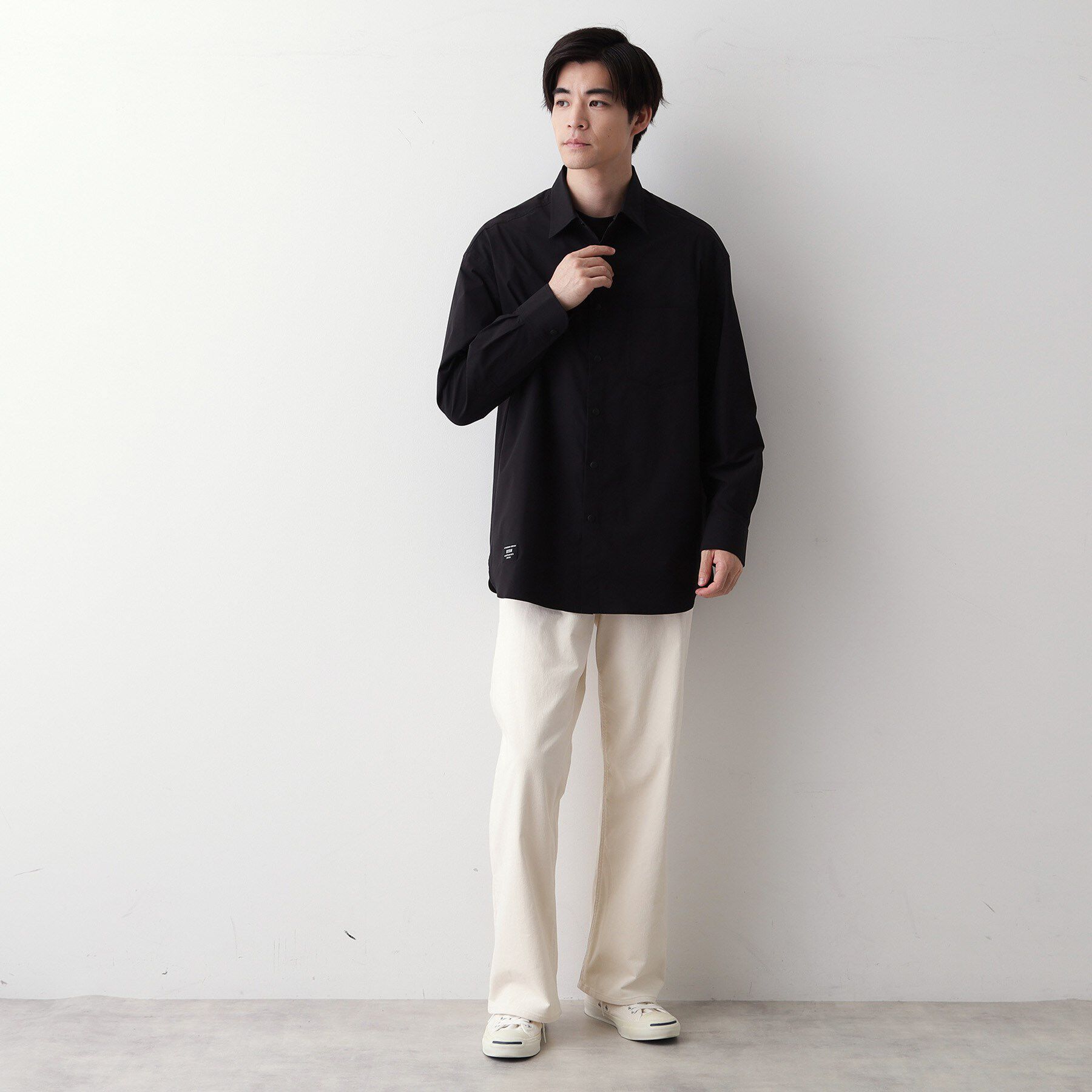 Dessin「【撥水・洗える】プラドットボタンシャツ」|シャツ・ブラウス|