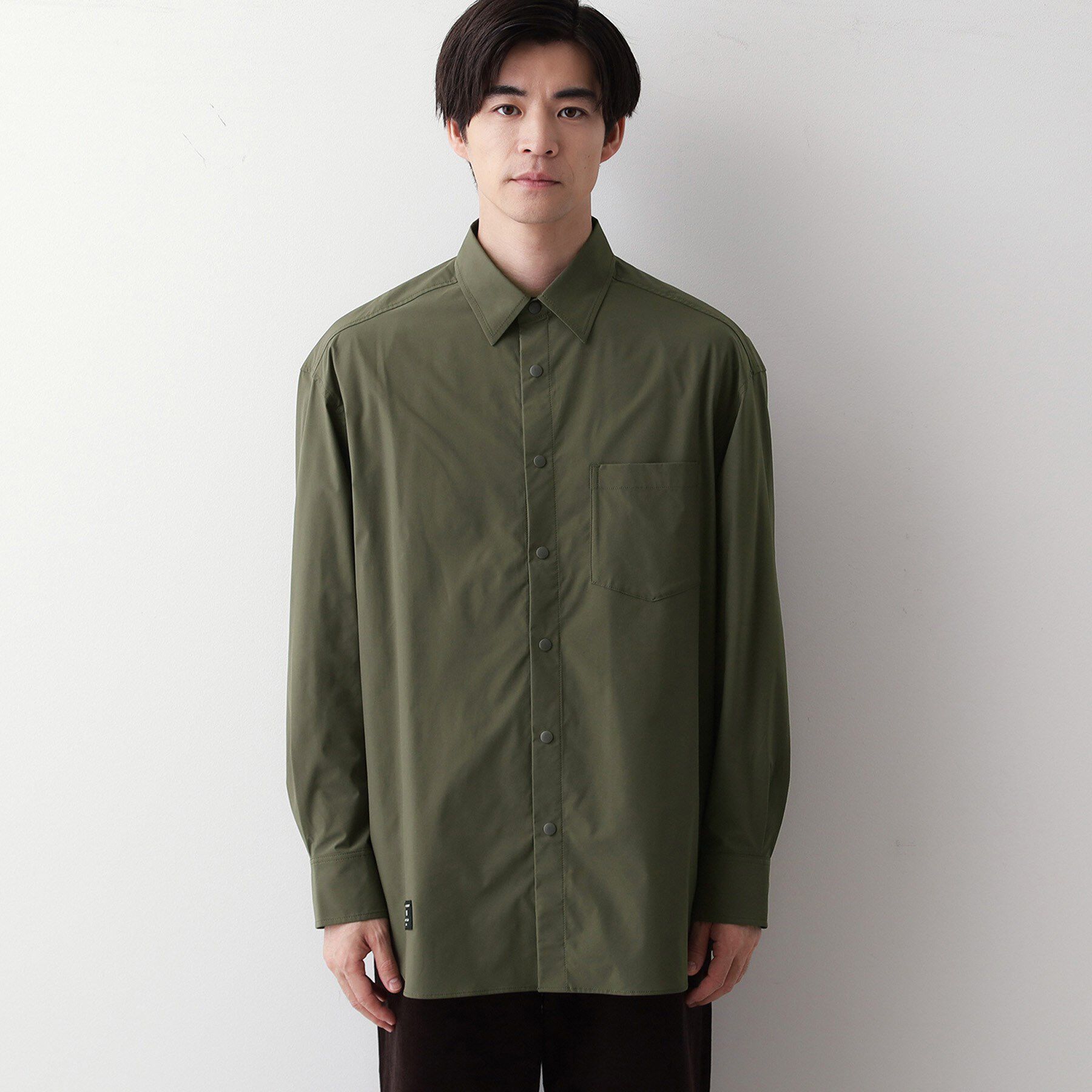 Dessin「【撥水・洗える】プラドットボタンシャツ」|シャツ・ブラウス|