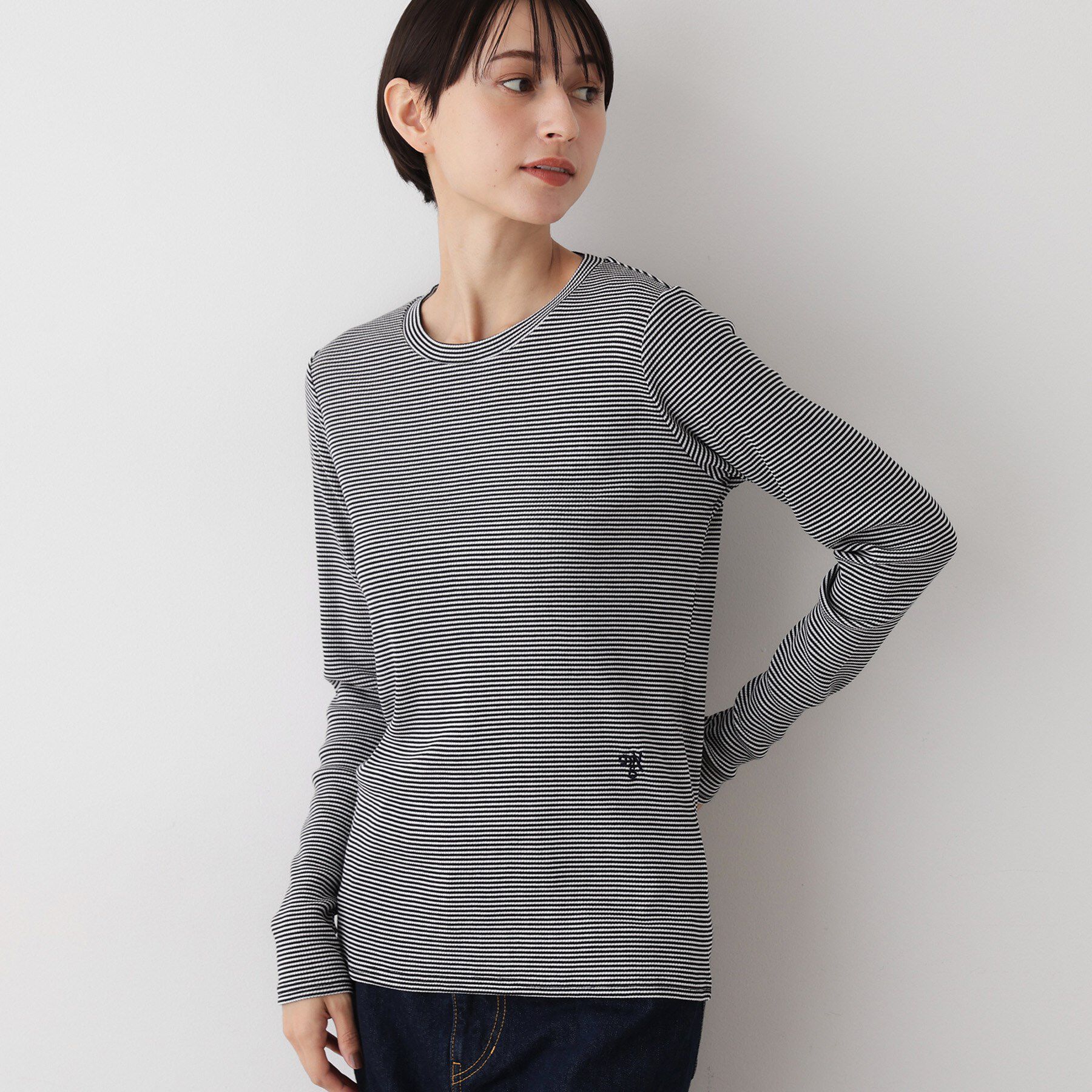 Dessin「【吸湿発熱/抗菌防臭】ジンジャー混クルーネックプルオーバー」|Tシャツ・カットソー|