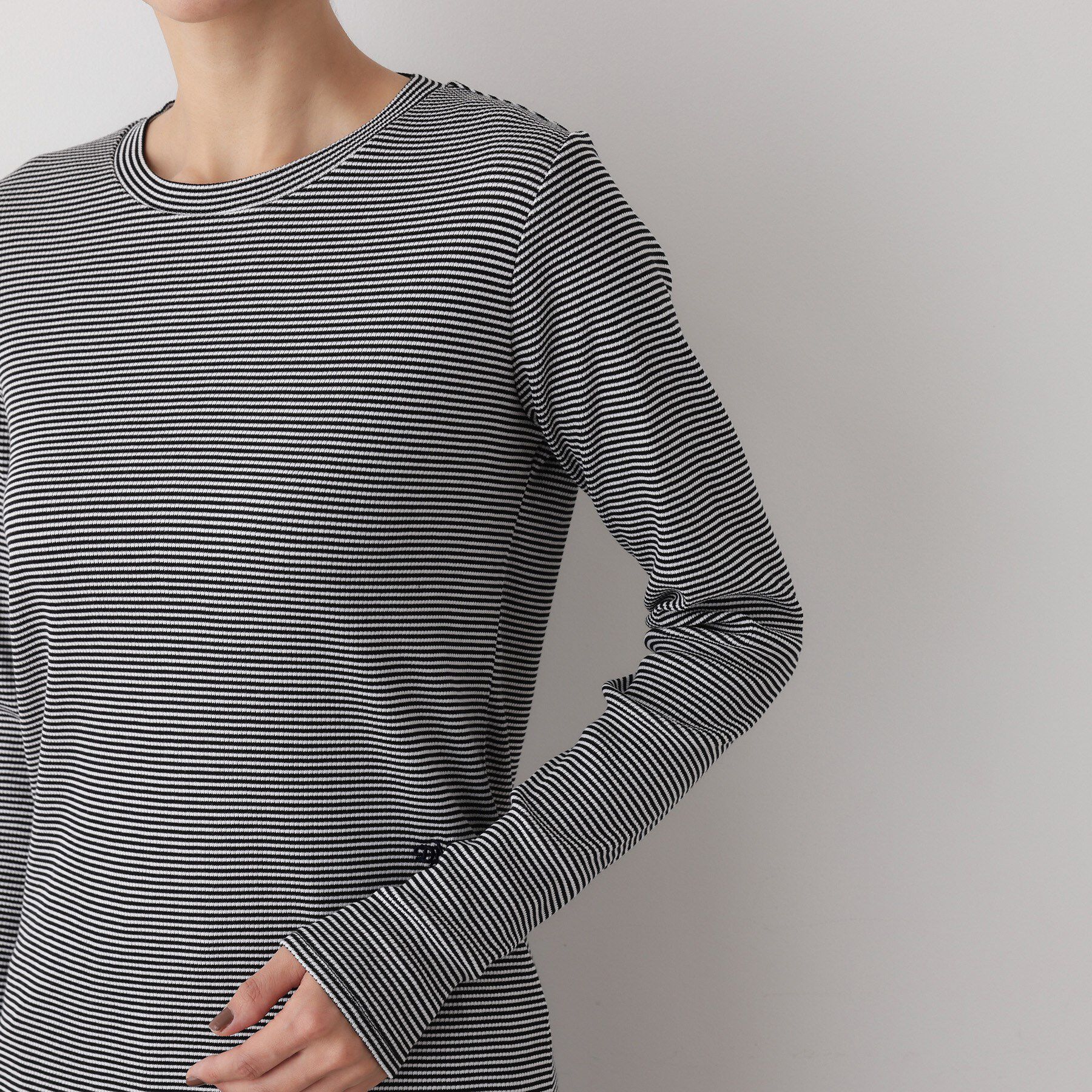 Dessin「【吸湿発熱/抗菌防臭】ジンジャー混クルーネックプルオーバー」|Tシャツ・カットソー|