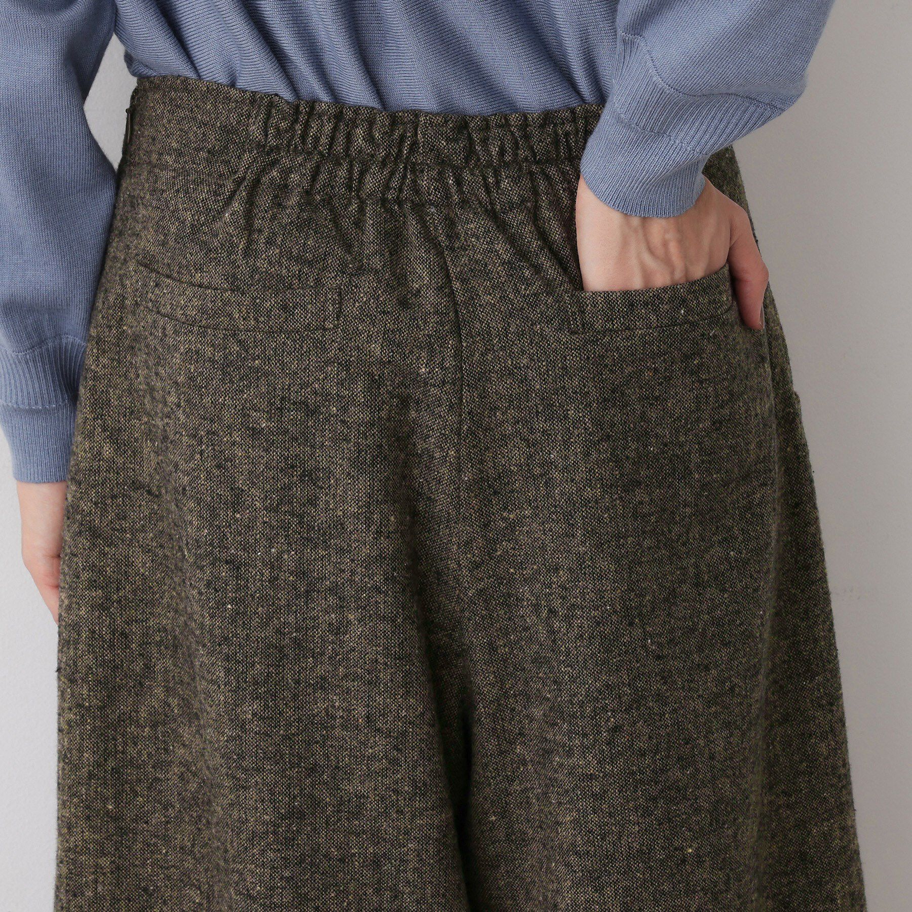 Dessin「【洗える/後ろゴム】ツイードマリンクロップド丈パンツ」|その他|