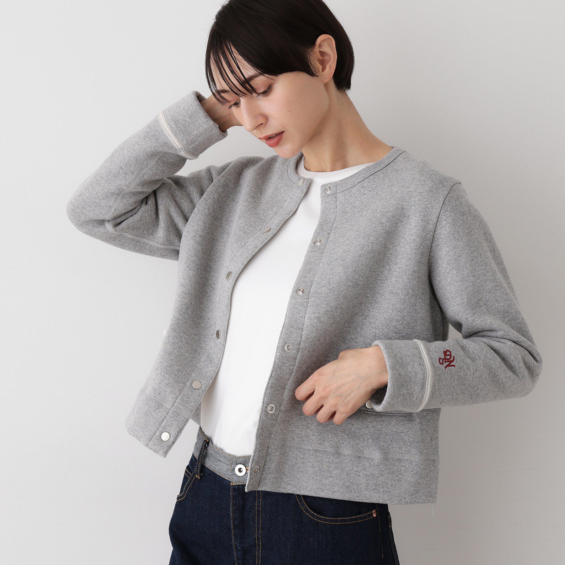 Dessin「【日本製/洗える】吊り裏毛カーディガン」|カーディガン|