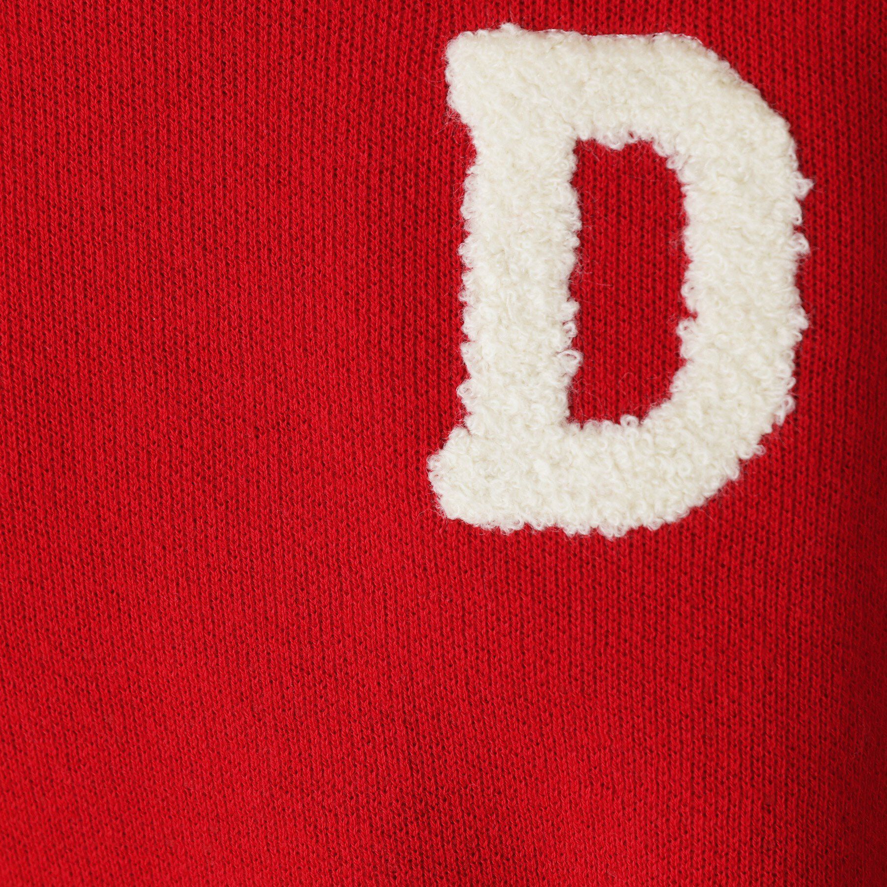 Dessin「【洗える】Dサガラ刺繍ワッペン付きニット」|ニット・セーター|