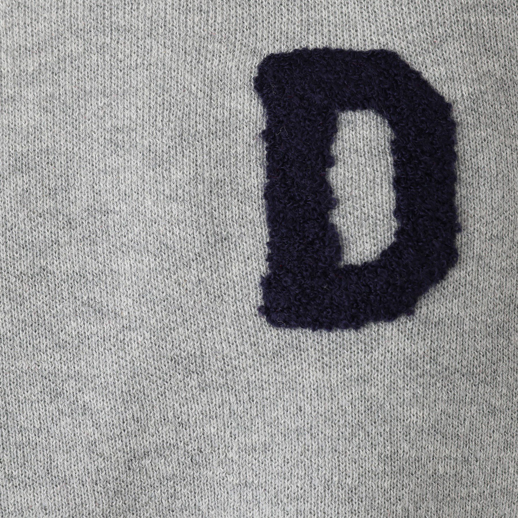 Dessin「【洗える】Dサガラ刺繍ワッペン付きニット」|ニット・セーター|