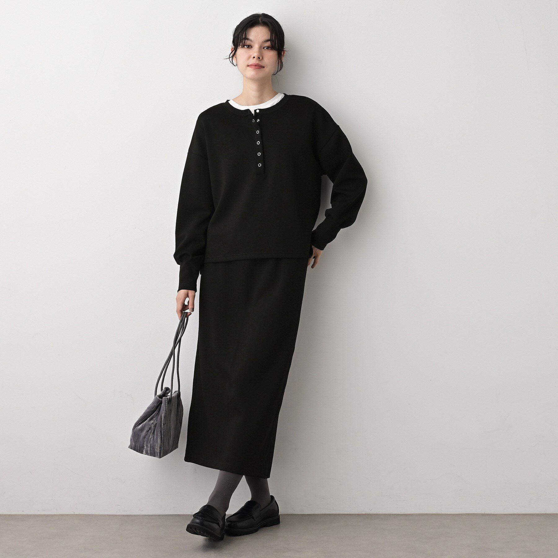 Dessin「【セットアップ可/洗える】切り替えデザインサイドリブスカート」|スカート|