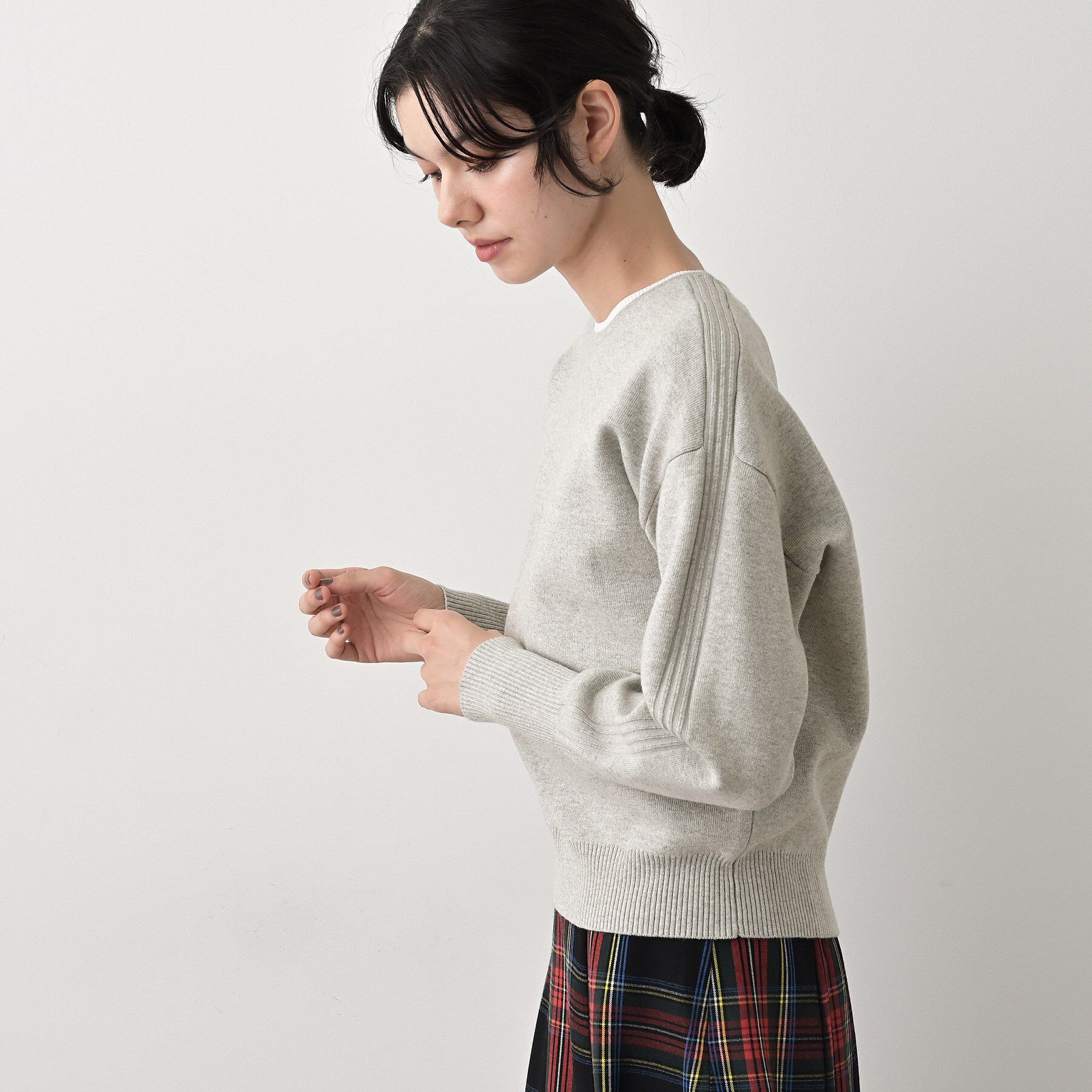 Dessin「【洗える】カシミヤブレンドスウェットライクニット」|ニット・セーター|