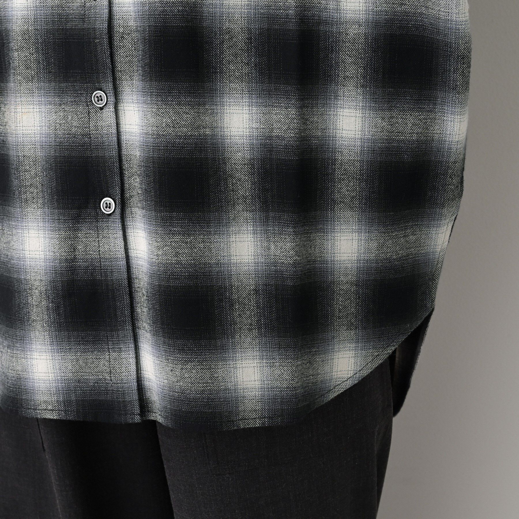 Dessin「【洗える】起毛オンブレーチェック柄シャツ」|シャツ・ブラウス|