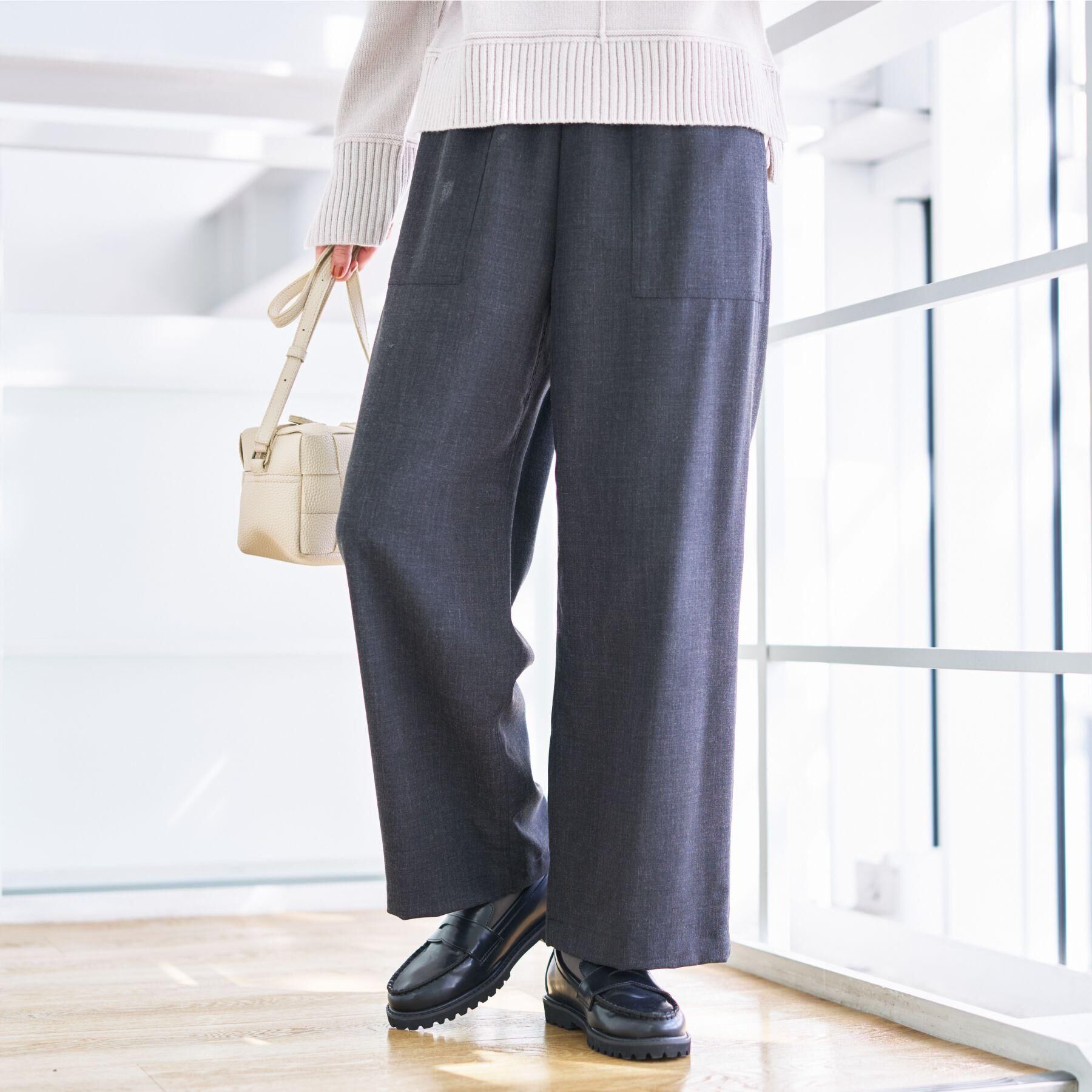 Dessin「【裏地付き/洗える】コンフォートワイドパンツ」|その他|