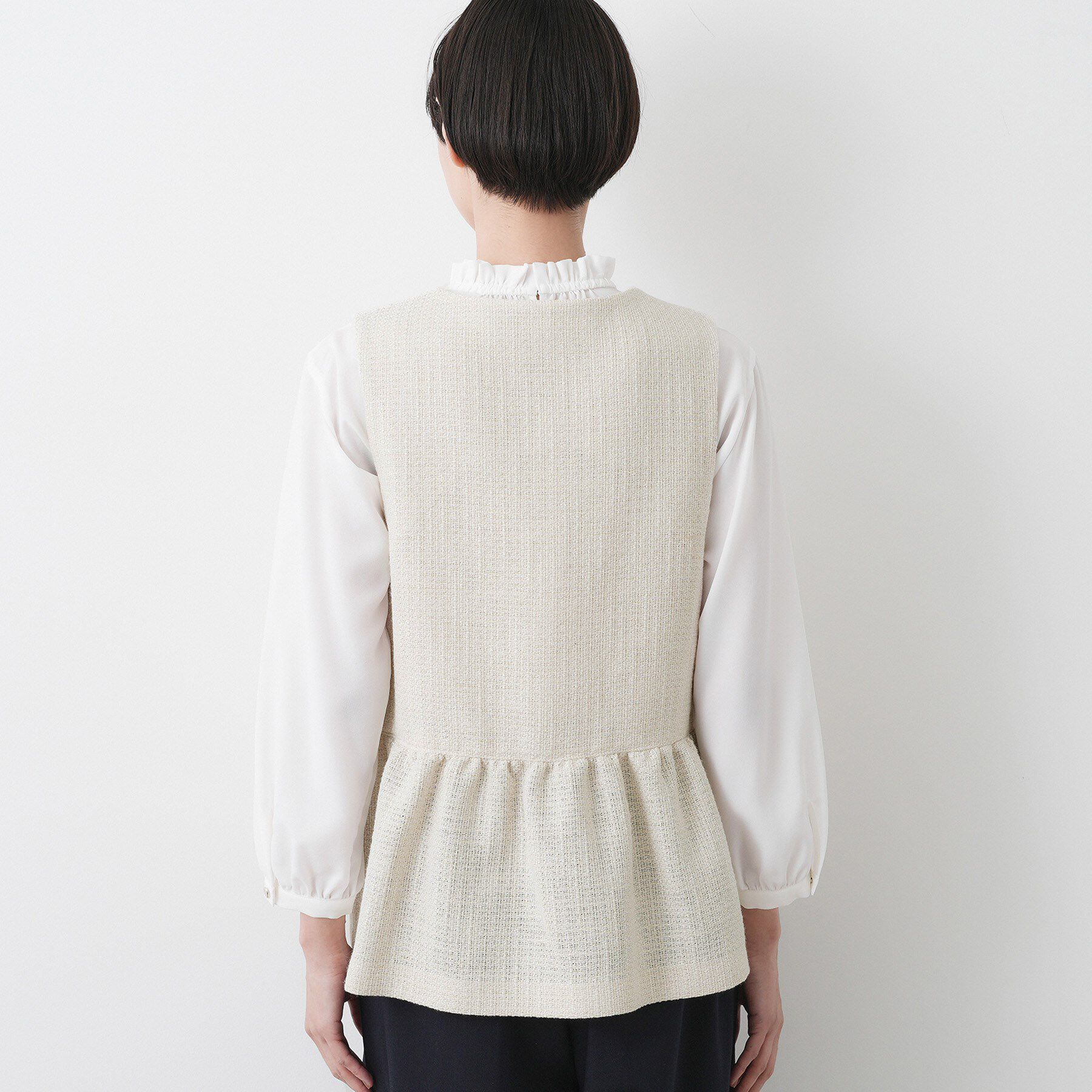 Dessin「【入卒/セレモニー】パール調ボタンベスト」|ベスト・ジレ|