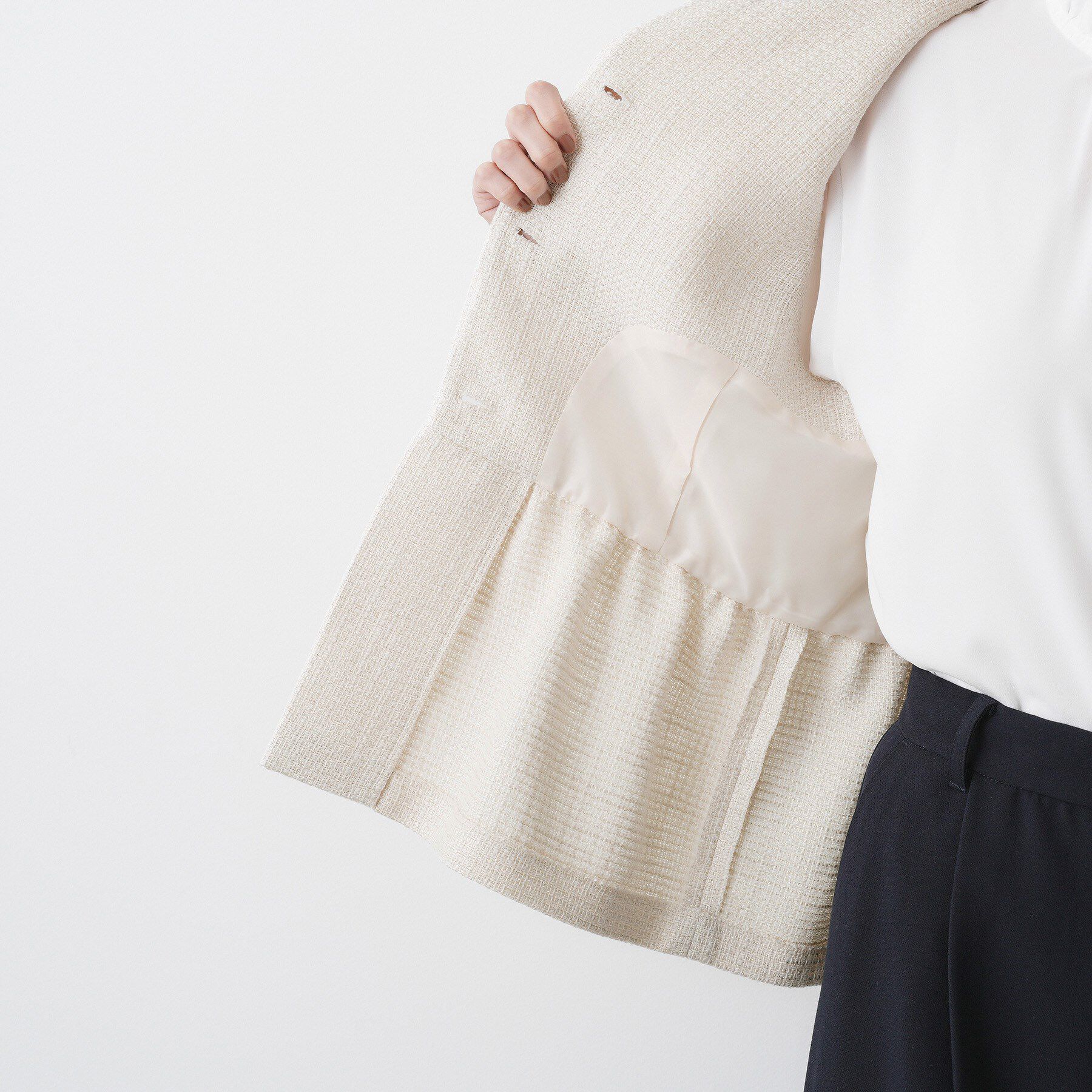 Dessin「【入卒/セレモニー】パール調ボタンベスト」|ベスト・ジレ|