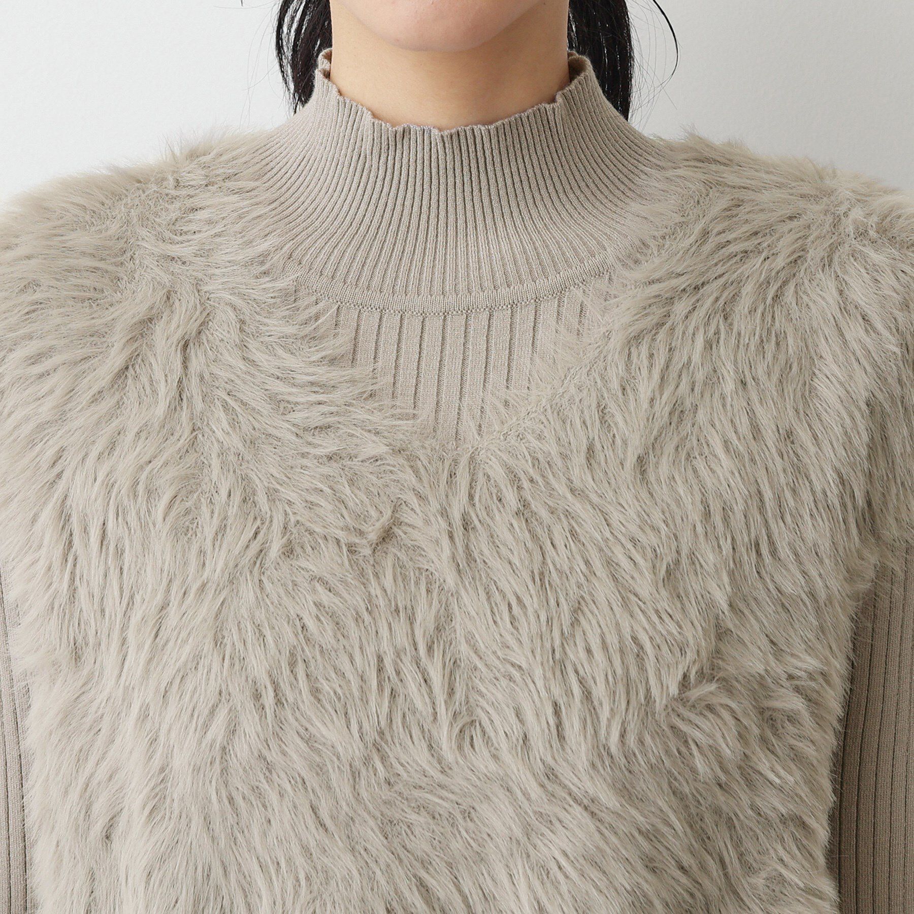 Dessin「【2点セット・洗える】シャギーベストニットワンピース」|スーツ|