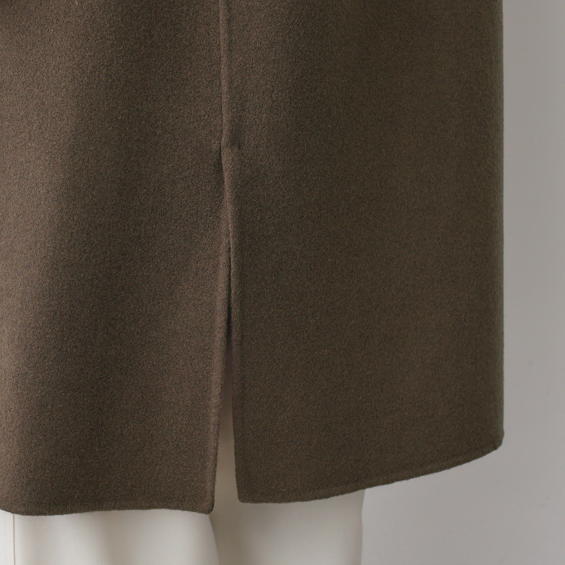 Dessin「【洗える】ウール混リバーメルトンロングコート」|ステンカラーコート|