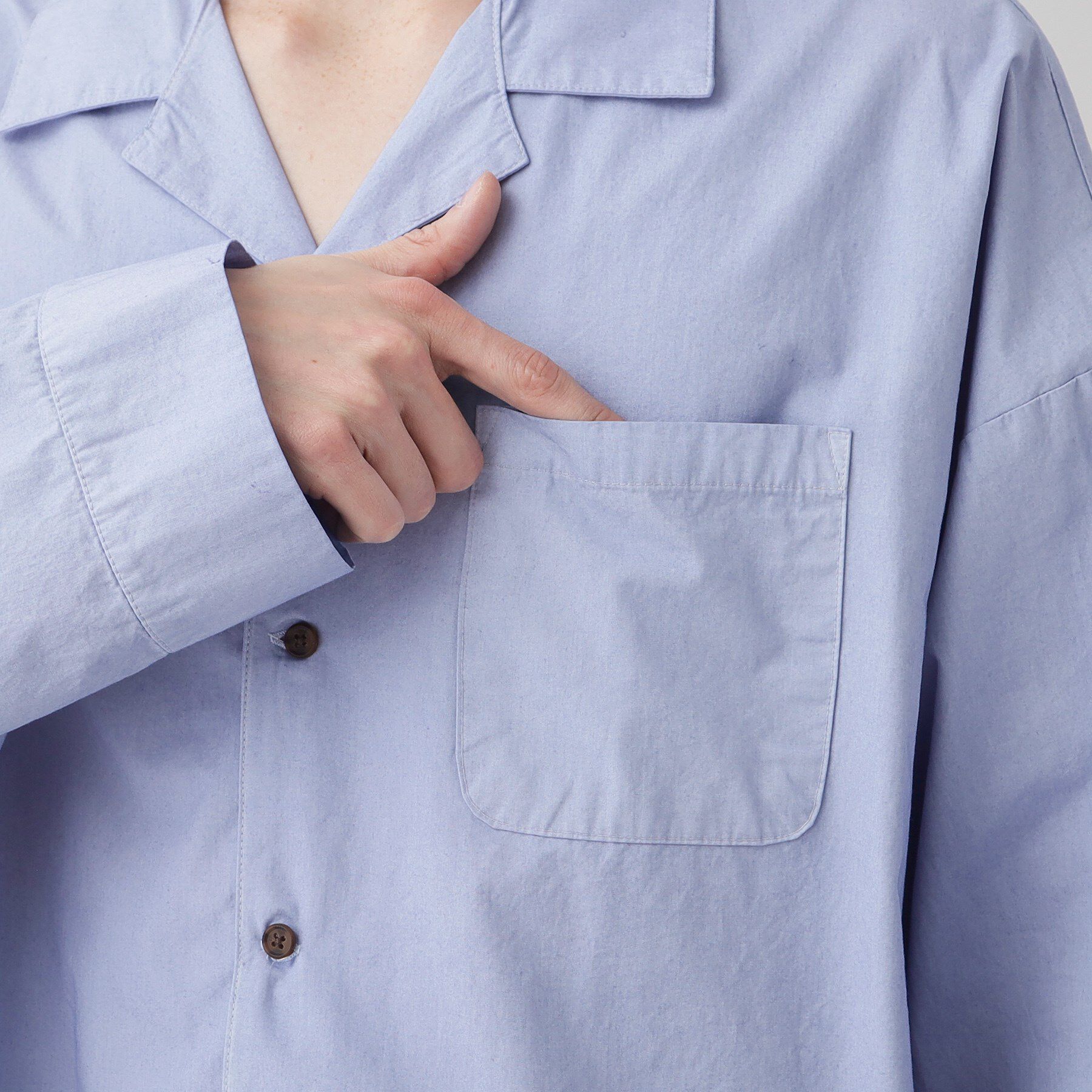 Dessin「【洗える】ピグメントコットンシャツ」|シャツ・ブラウス|