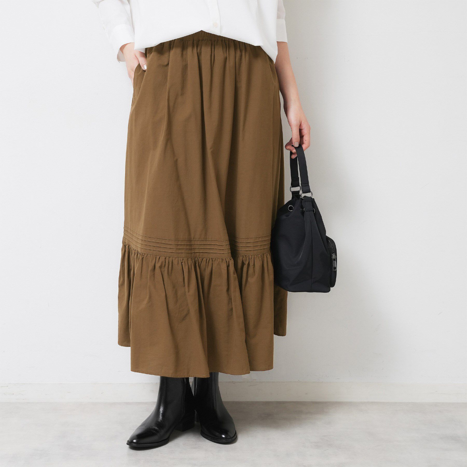 Dessin「【ウエストゴム/洗える】コットンフレアスカート」|スカート|