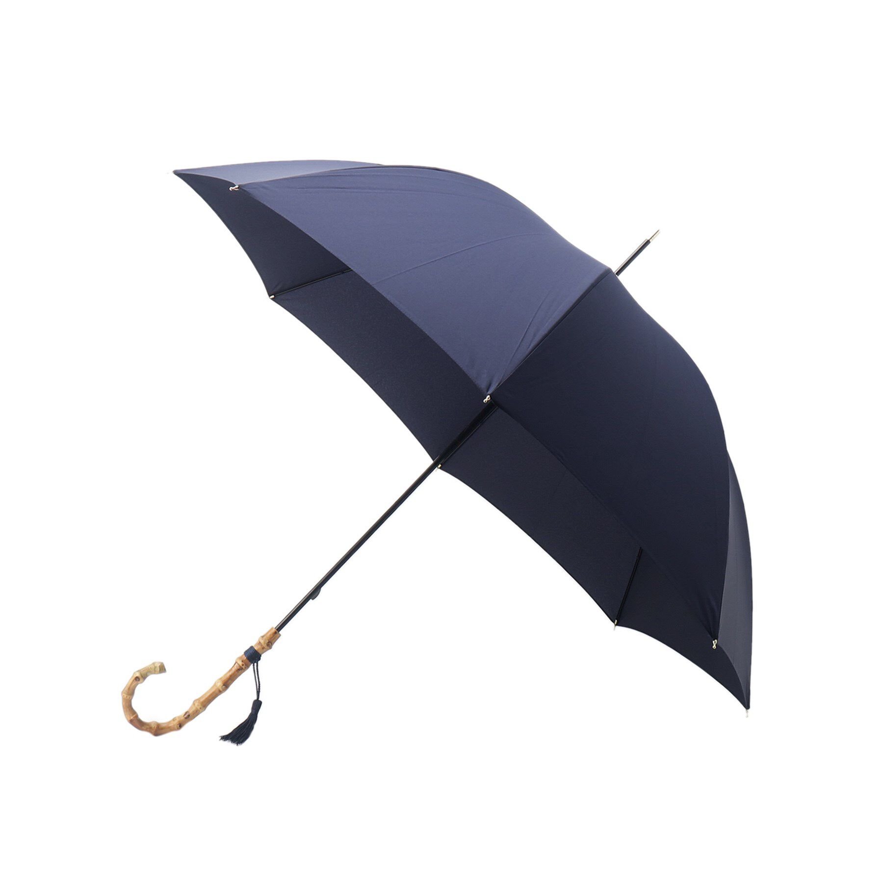 Dessin「【長傘】バンブーハンドルプレーンカラー」|傘|ネイビー(094)
