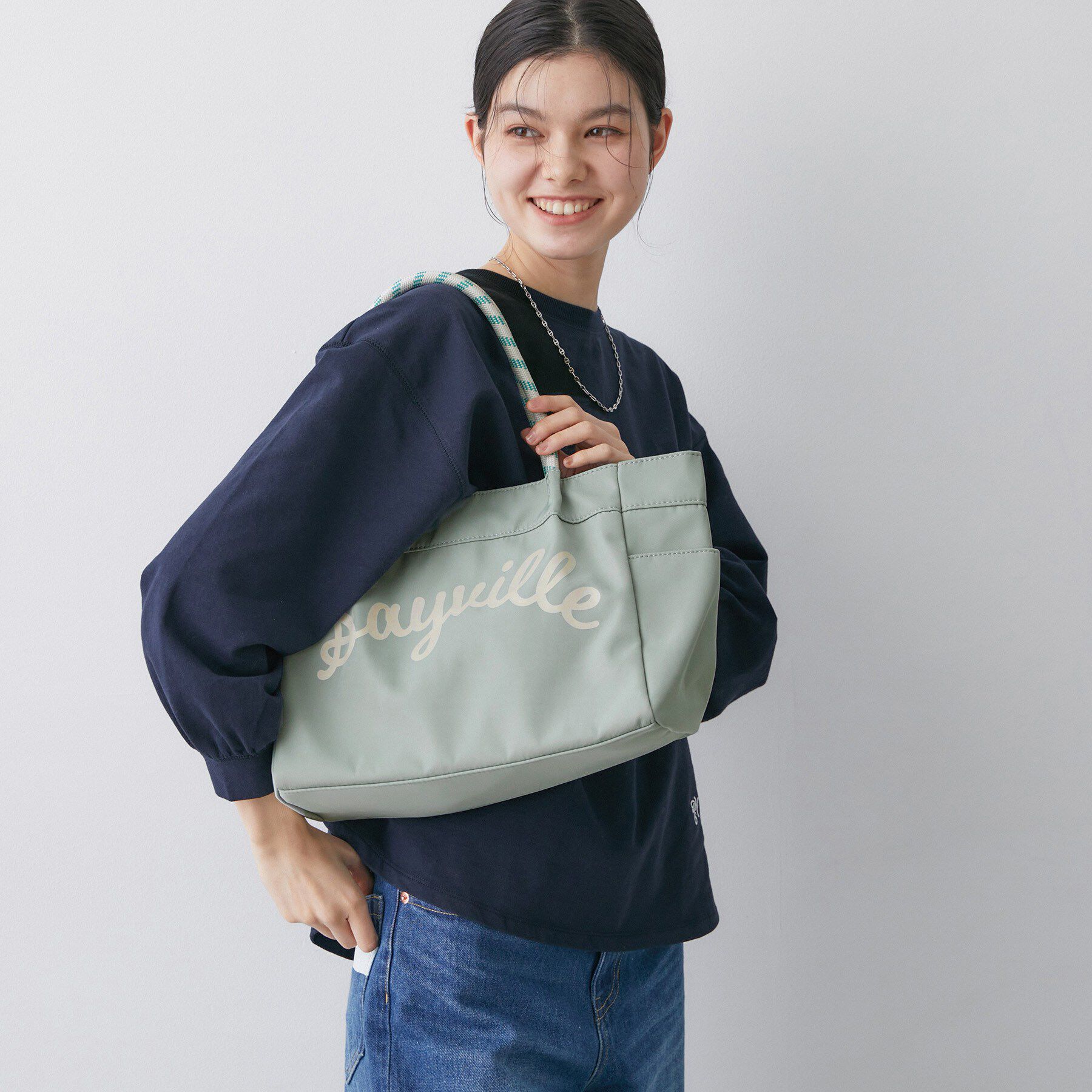 Dessin「【軽量/多ポケット】カラーコードトートバッグ」|トートバッグ|ミントグリーン(02